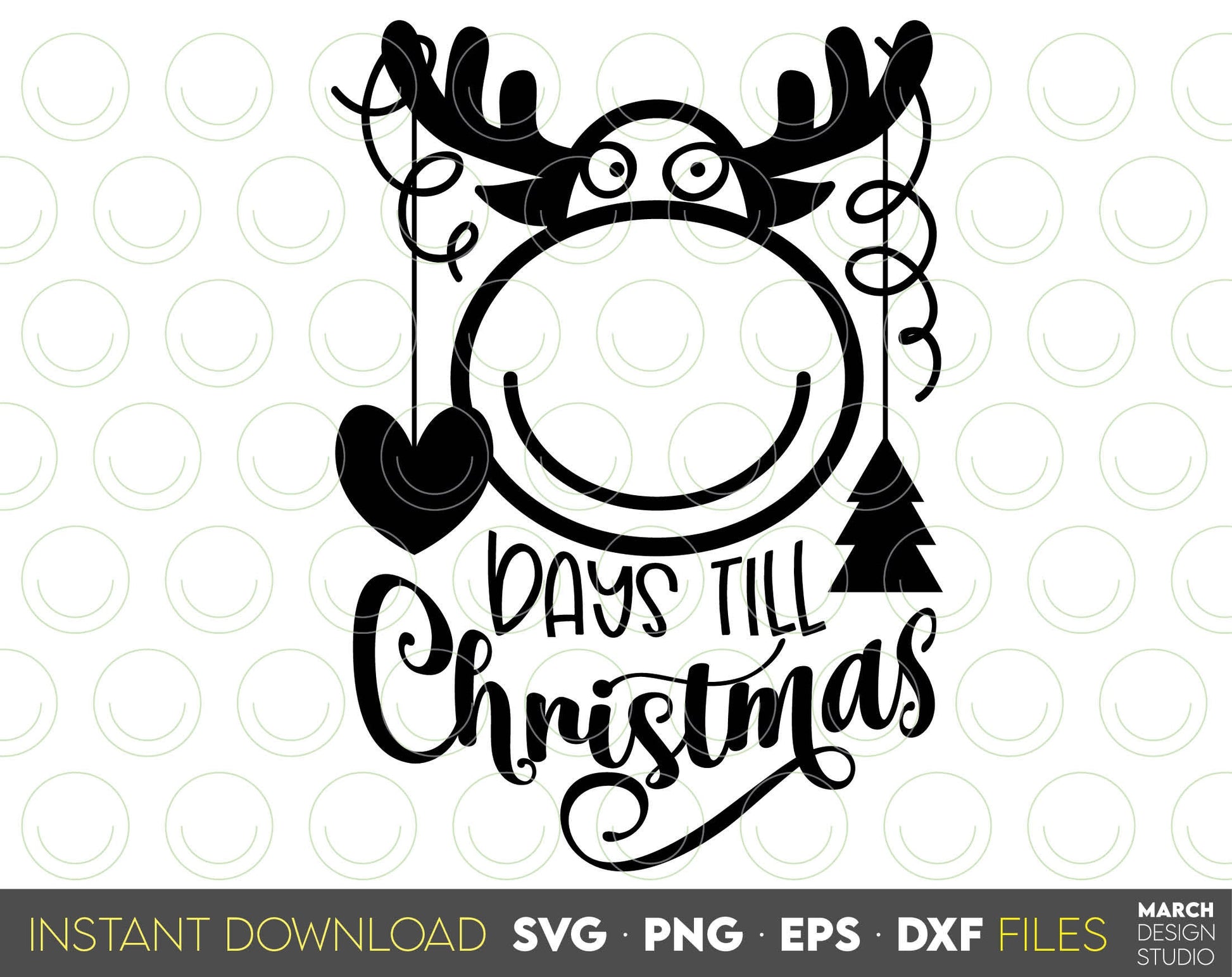 Days till Christmas design you can use to surprise and delight your loved ones on Christmas. Days Till Christmas in various formats allow you to use for any Your Christmas project. Use with Cricut, Silhouette or Glowforge equipment. Good price.