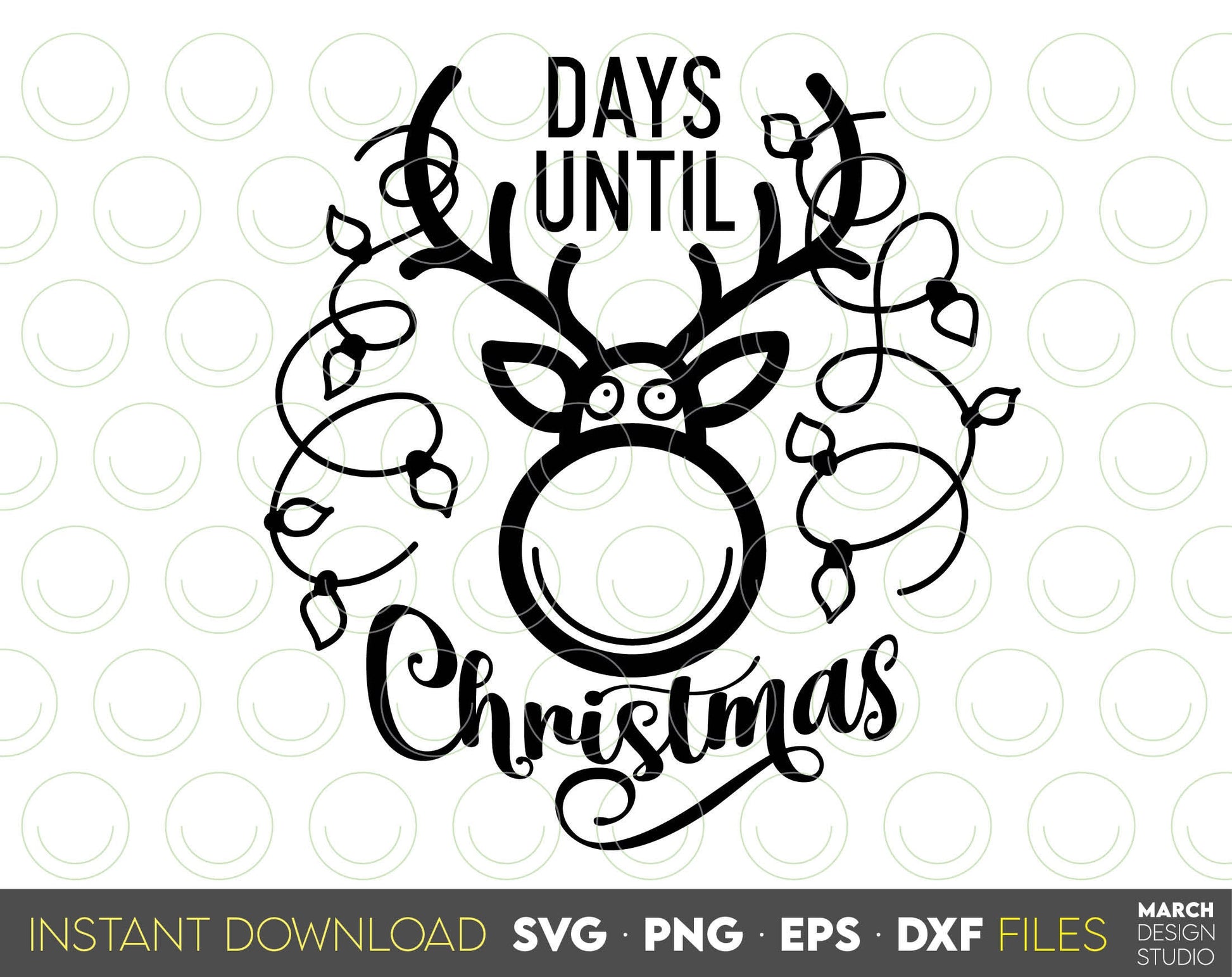 Christmas SVG design you can use to surprise and delight your loved ones on Christmas. Days Till Christmas SVG in various formats allow you to use for any Your Christmas project. Use with Cricut, Silhouette or Glowforge equipment. Good price as well.