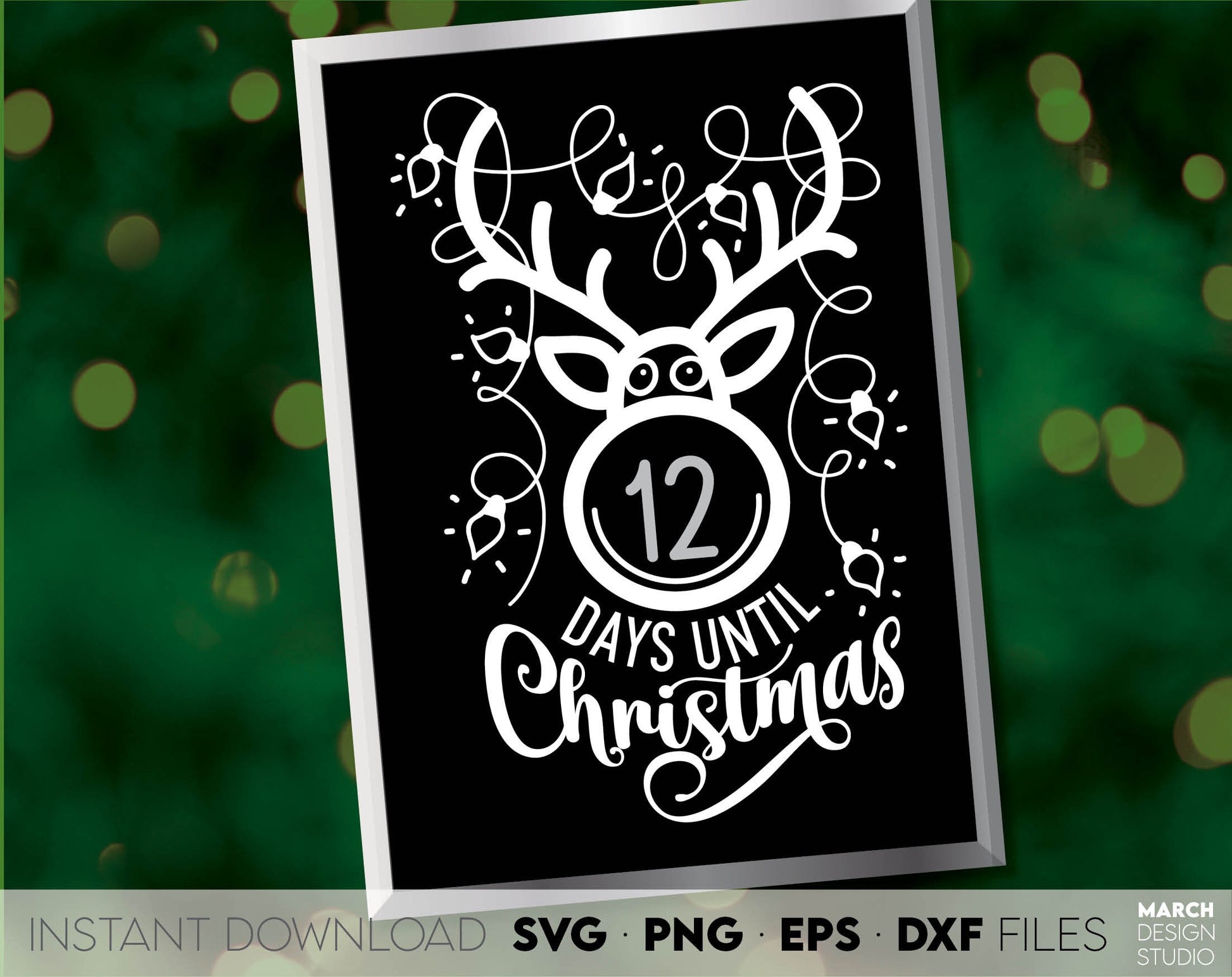 Christmas SVG design you can use to surprise and delight your loved ones on Christmas. Days Till Christmas SVG in various formats allow you to use for any Your Christmas project. Use with Cricut, Silhouette or Glowforge equipment. Good price as well.