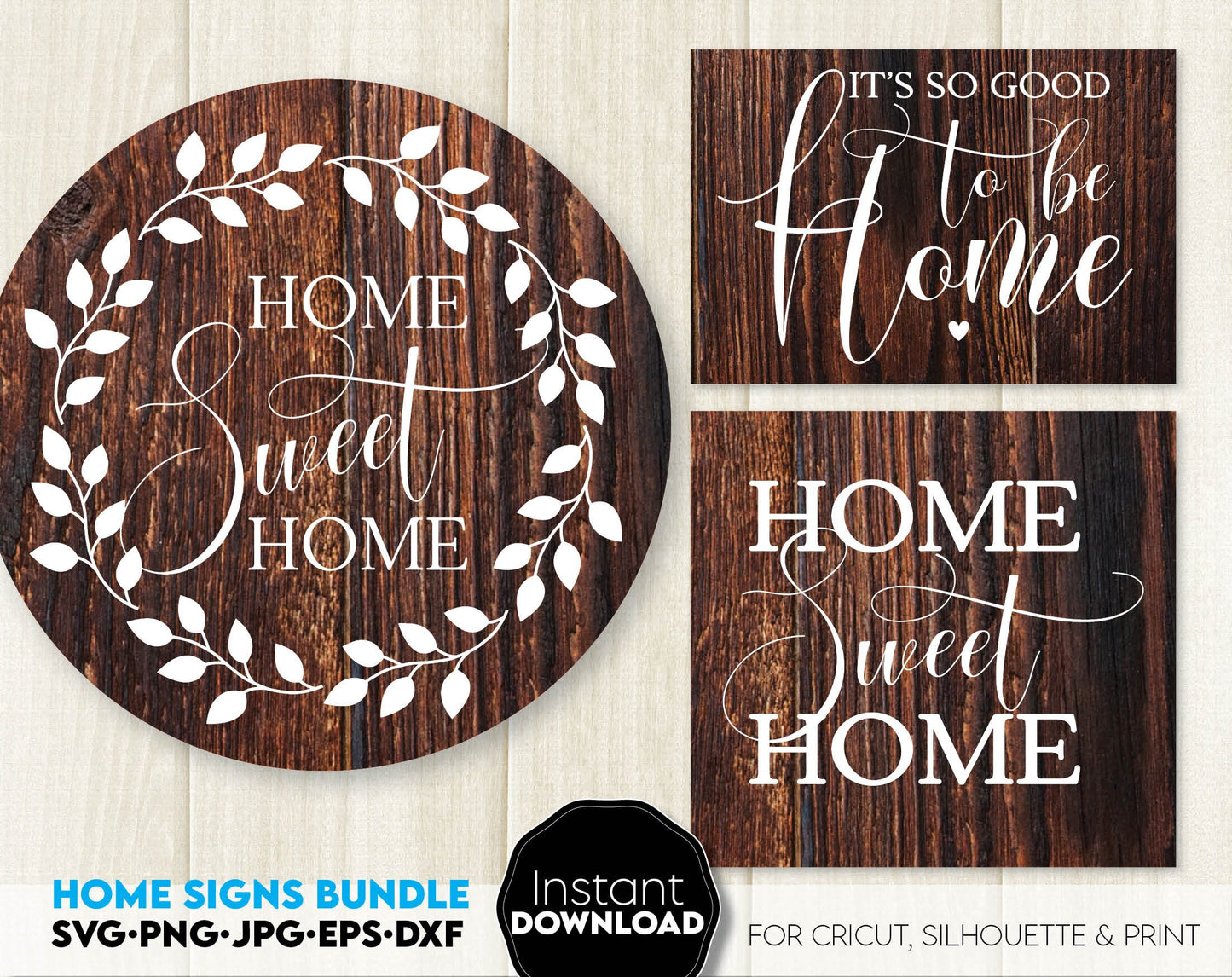 Farmhouse welcome signs svg png bundle with quotes for You home, flat or farmhouse front porch decoration with original design. Cut from Vinyl or use as laser cut files. Decorate your home and make it special!