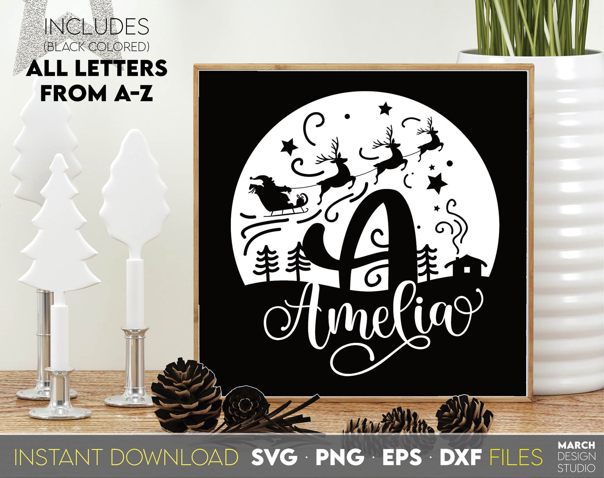 Custom Christmas Gift Ideas SVG design you can use to surprise and delight your loved ones on Christmas. Custom this Ornament yourself and make beautiful gift for Christmas. Various files formats allow you to use for any Your Christmas project.