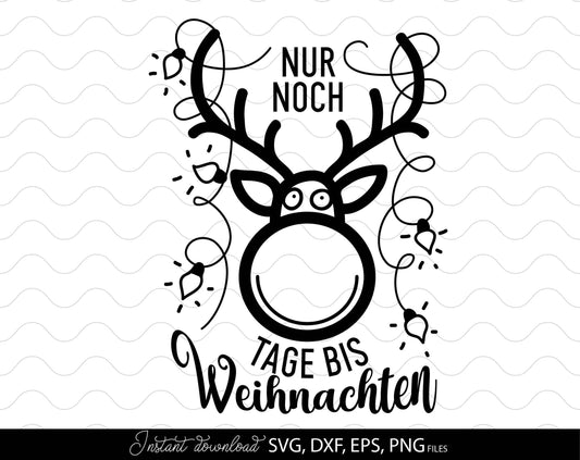 German Christmas Plotter file. A Christmas decoration for those who make their own decorations to decorate their home. A great way to count down the days until Christmas. Compatible with cricut, silhouette or other machines. Buy now for a good price