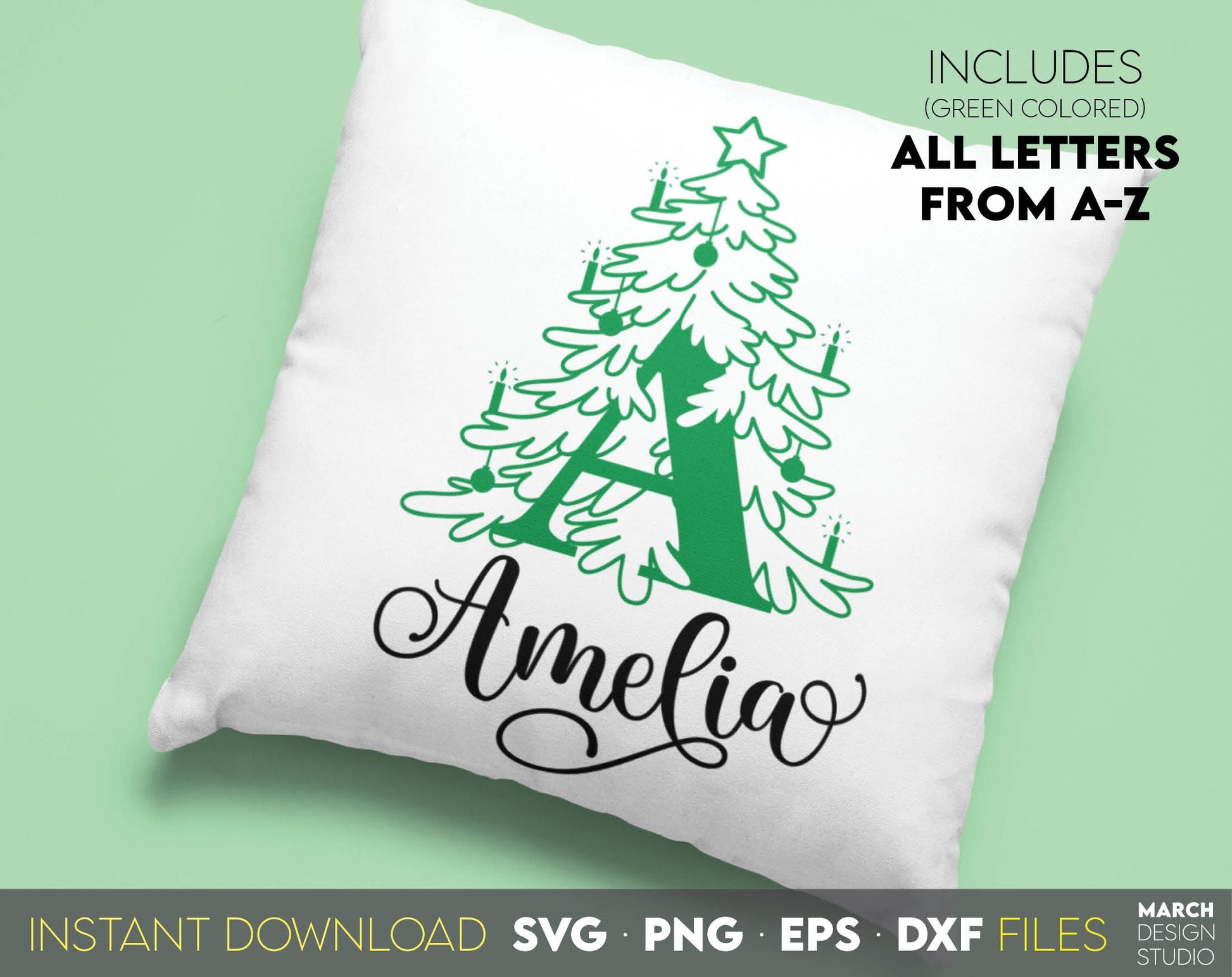 Christmas Monogram letter design you can use to surprise and delight your loved ones on Christmas. Christmas Ornaments SVG in various formats allow you to use for any Your Christmas project. Use with Cricut, Silhouette or Glowforge equipment.