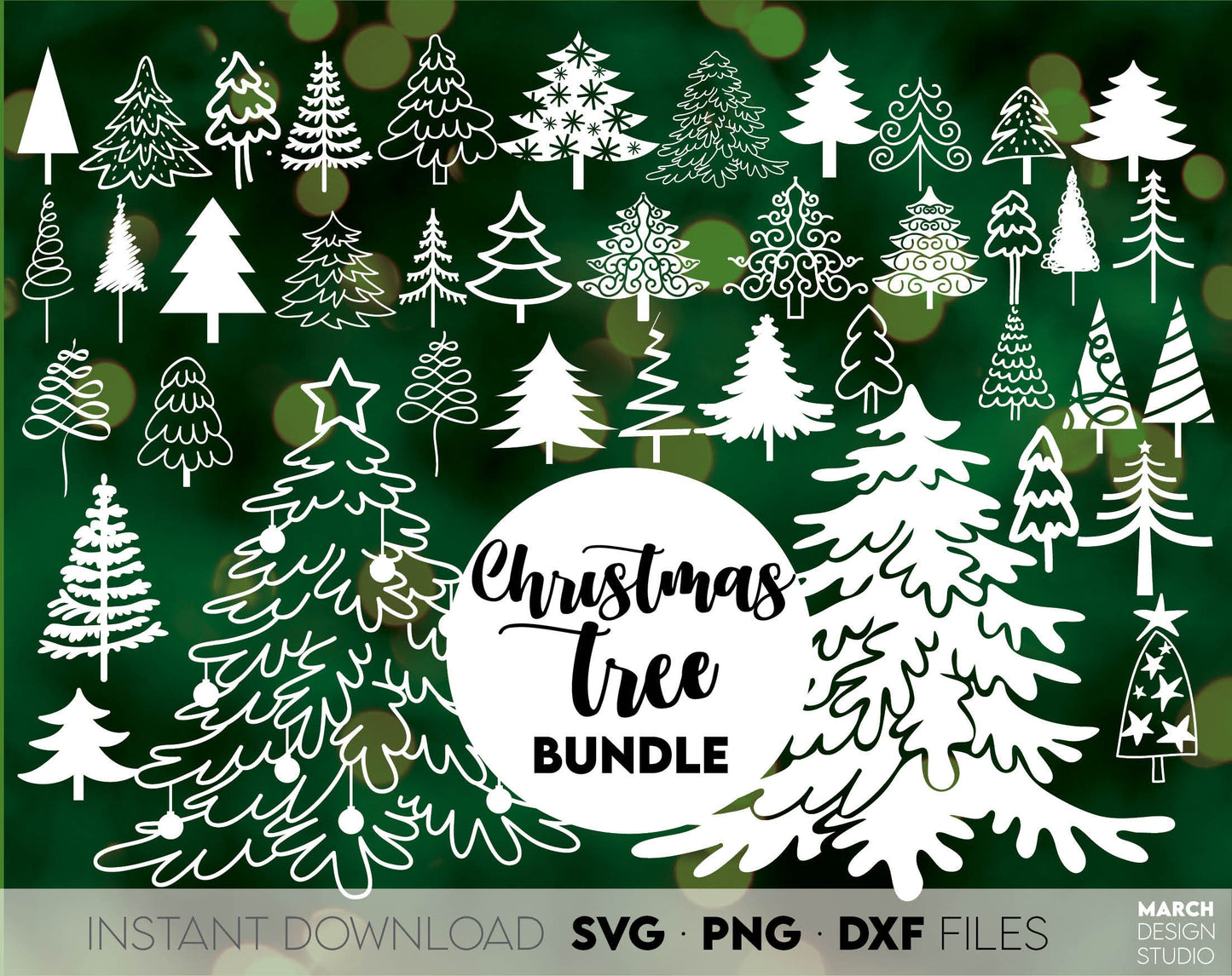 Christmas Tree bundle design you can use to surprise and delight your loved ones on Christmas. Various files formats allow you to use for any Your Christmas project. Use with Cricut, Silhouette or Glowforge equipment. Buy now for a good price!