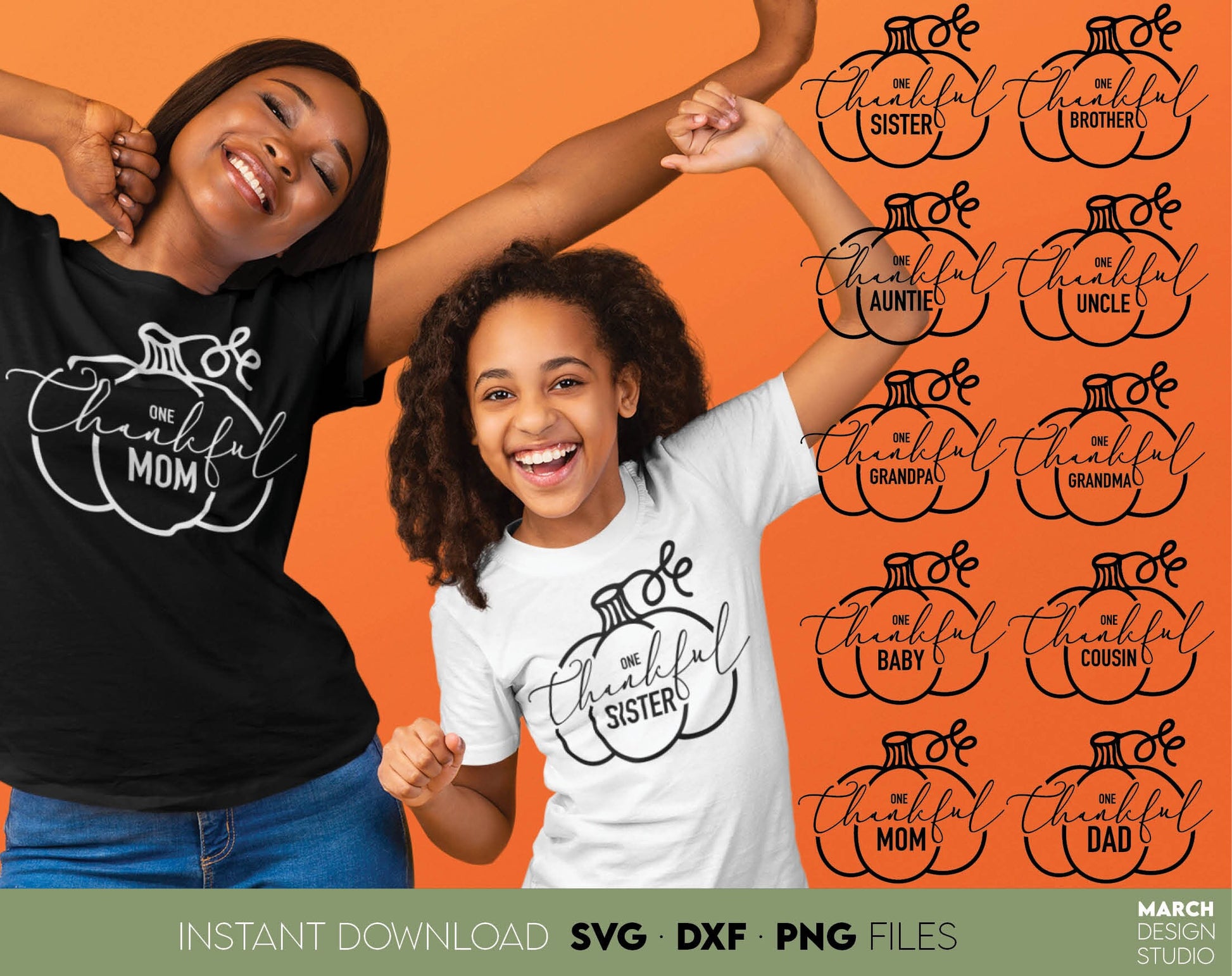 Make Your Thanksgiving party amazing with this Thanksgiving Family Matching Shirts designs. The SVG, PNG, DXF, EPS or JPG file format allows this design to be used for shirts, mugs, tumblers etc. Use as sublimation or laser cut files as well.