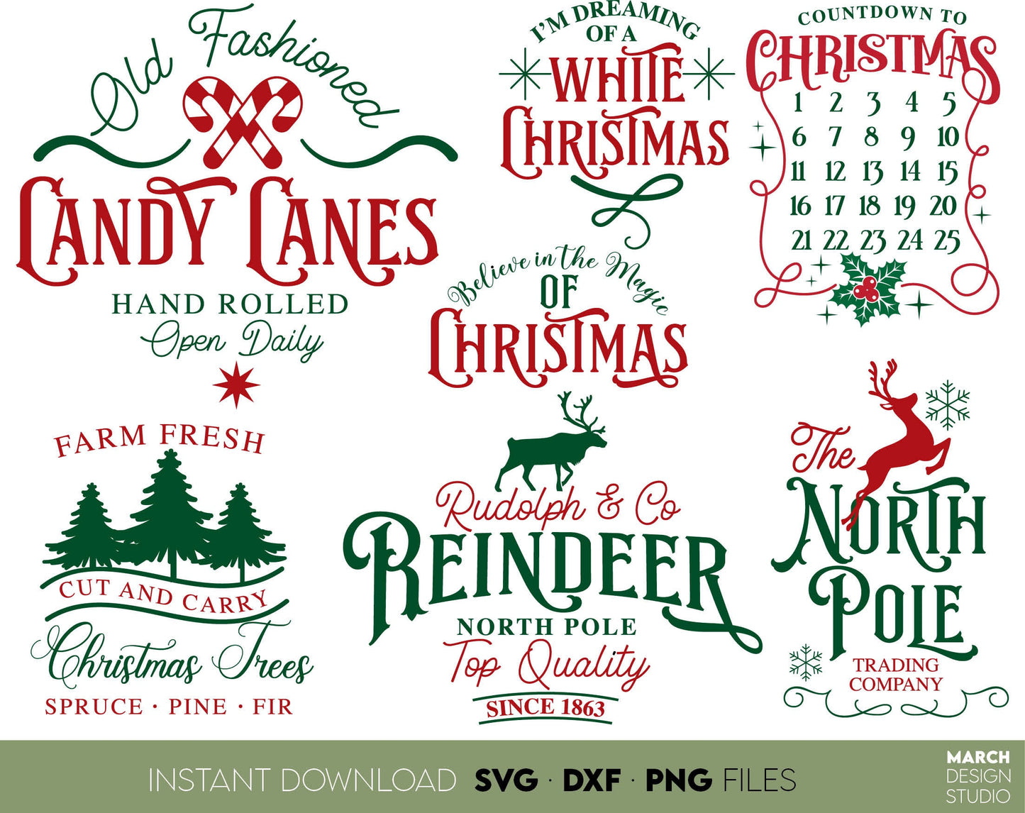 Vintage Christmas Sign SVG bundle designs you can use them to surprise and delight your loved ones on Christmas. Christmas Ornaments SVG Bundle files in various formats allow you to use designs for Christmas Gifts with Cricut or as laser cut files.