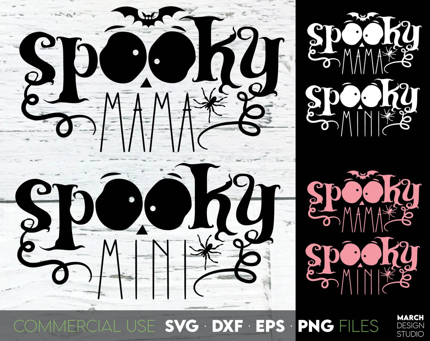 Halloween SVG Bundle with Spooky Season, Momster, Pumpkin, Boo, Witch etc. on it. Use it with vinyl cut machines, as sublimation design or use as laser cut files. Compatible with Cricut, Silhouette or other equipment. Buy now for a good price, enjoy!