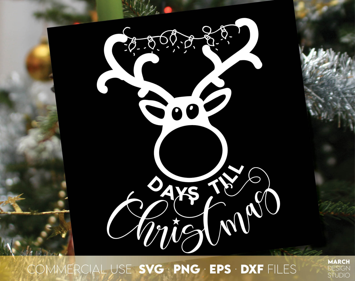 Christmas SVG design you can use to surprise and delight your loved ones on Christmas. Days Till Christmas SVG in various formats allow you to use for any Your Christmas project. Use with Cricut, Silhouette, Glowforge equipment or cut with laser.