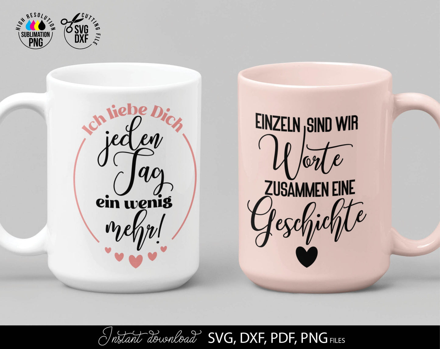 German Liebe Quotes Plotter File SVG, PNG DXF and PDF files included. Compatible with Cricut, Silhouette, Glowforge or other machines. Use for sublimation or laser cut projects as well. Buy now and enjoy! Discount prices available.