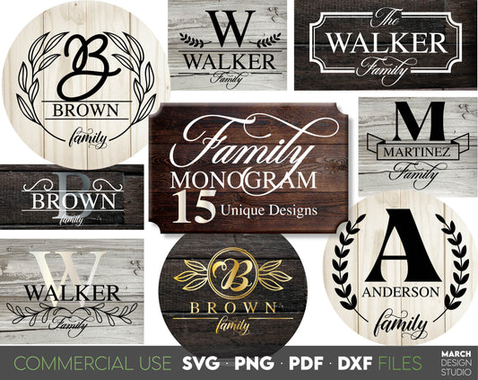 This monogram frame bundle you can use for a lot of events in your life. For Your wedding gifts, farmhouse decoration, birthday party and etc. SVG, DXF, EPS, PNG files included. Use for cutting from vinyl, sublimation or laser cut projects. Buy now!