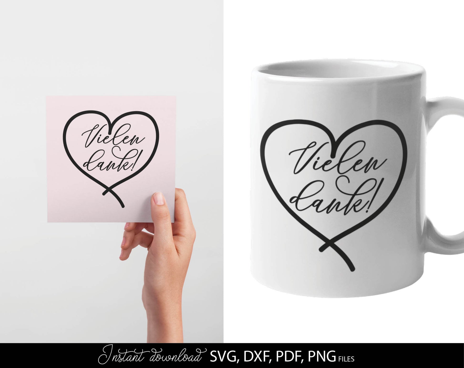 17 German plotter files Thank You signs bundle. SVG, PNG, DXF, EPS files included. Use for cutting from vinyl, sublimation or laser cut files. Compatible with Cricut, Silhouette or other equipment. Buy now for a good price and enjoy!