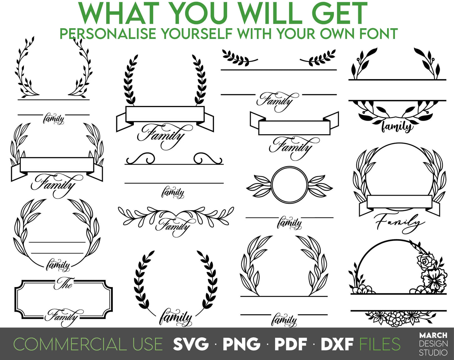 This monogram frame bundle you can use for a lot of events in your life. For Your wedding gifts, farmhouse decoration, birthday party and etc. SVG, DXF, EPS, PNG files included. Use for cutting from vinyl, sublimation or laser cut projects. Buy now!