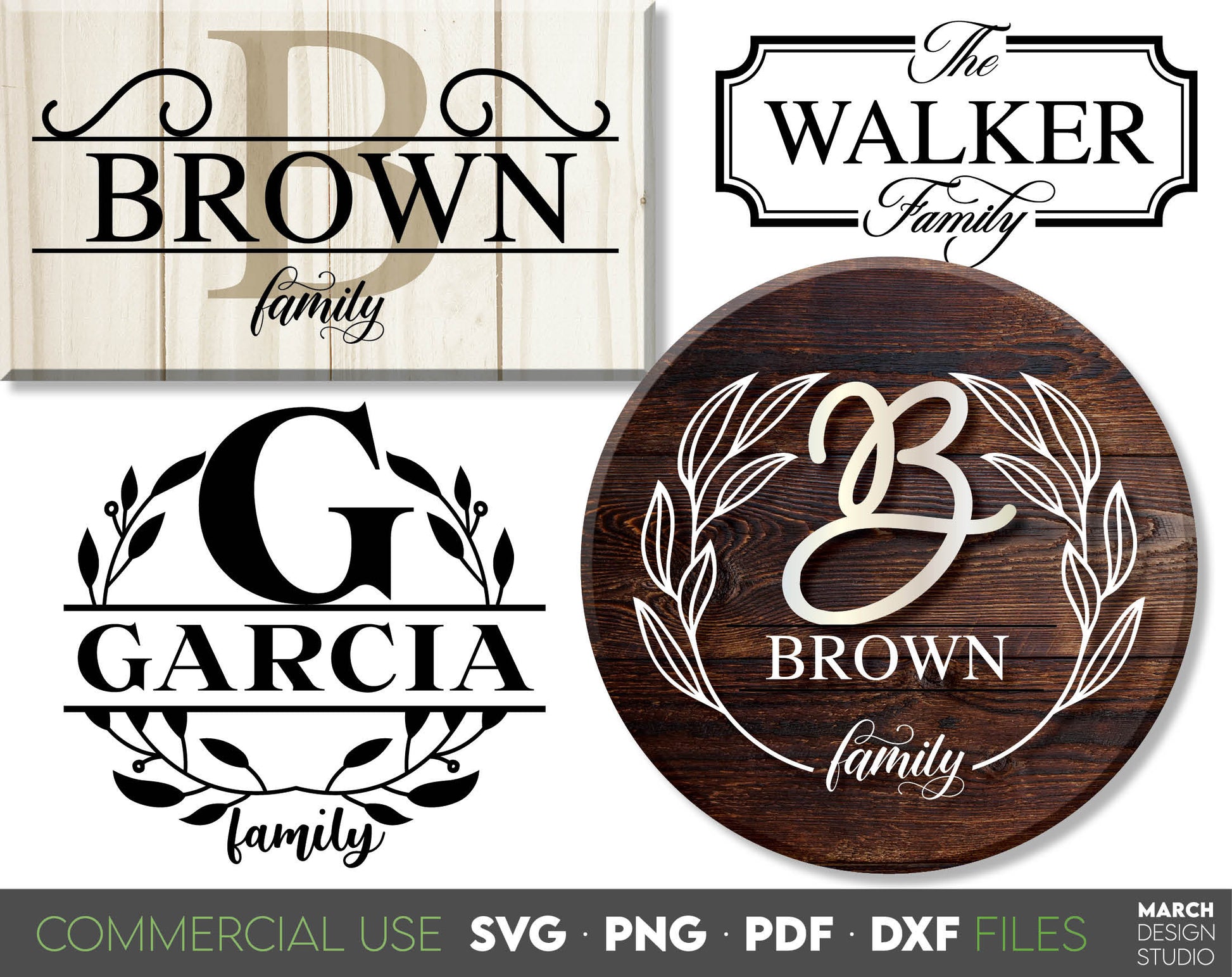 This monogram frame bundle you can use for a lot of events in your life. For Your wedding gifts, farmhouse decoration, birthday party and etc. SVG, DXF, EPS, PNG files included. Use for cutting from vinyl, sublimation or laser cut projects. Buy now!