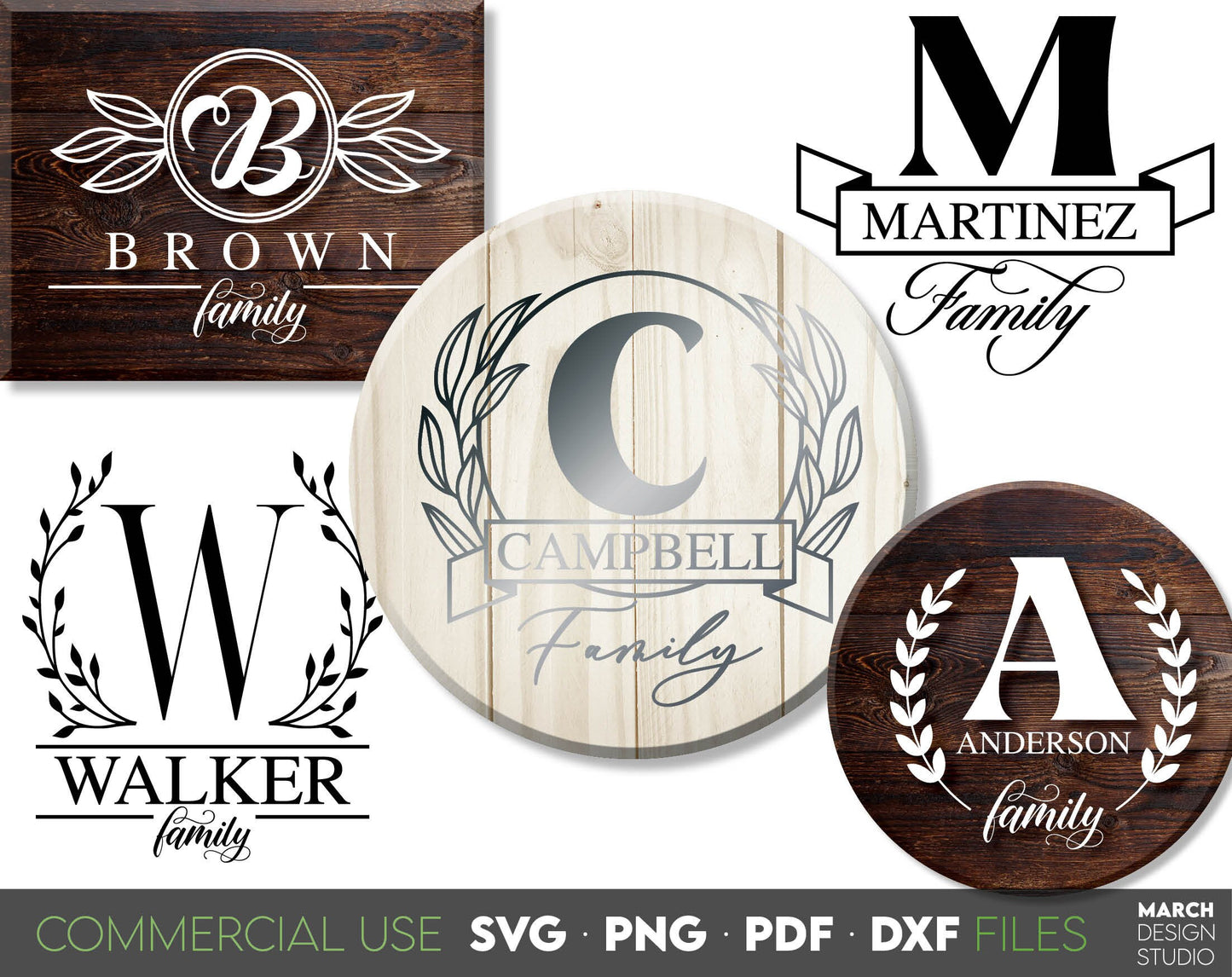 This monogram frame bundle you can use for a lot of events in your life. For Your wedding gifts, farmhouse decoration, birthday party and etc. SVG, DXF, EPS, PNG files included. Use for cutting from vinyl, sublimation or laser cut projects. Buy now!