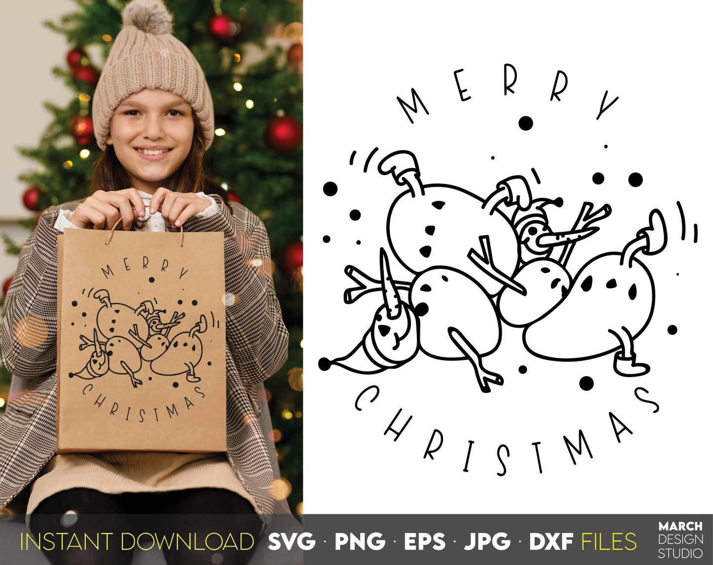 Funny Snowman family clipart for Your Christmas ornaments. Use for cutting form vinyl, sublimation or laser cut projects. SVG, PNG, DXF, EPS and JPG files included. Compatible with Cricut, Silhouette, Glowforge and other equipment. Buy now and enjoy!