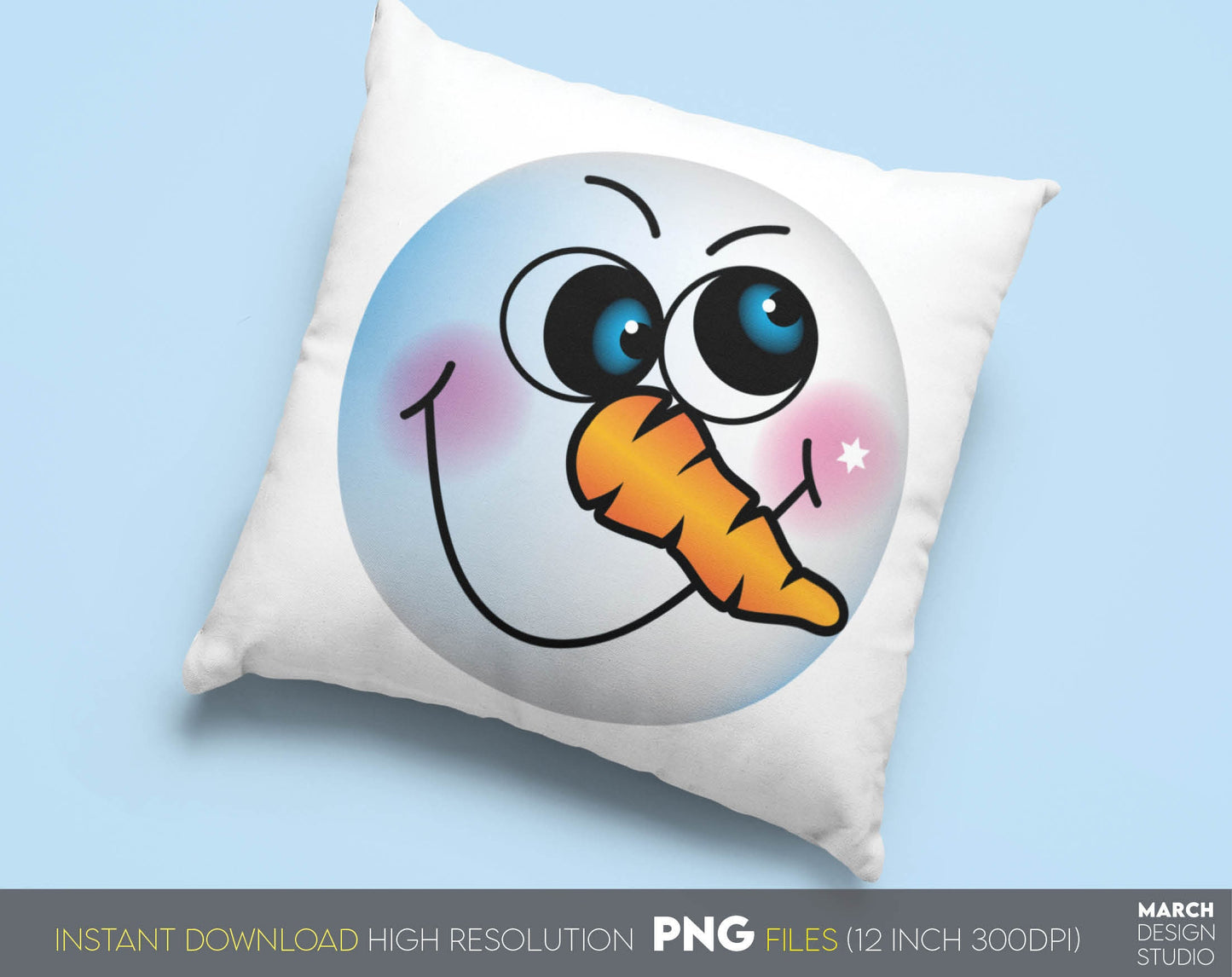 Snowman face PNG bundle for Your Christmas sublimation projects. Buy now and enjoy!