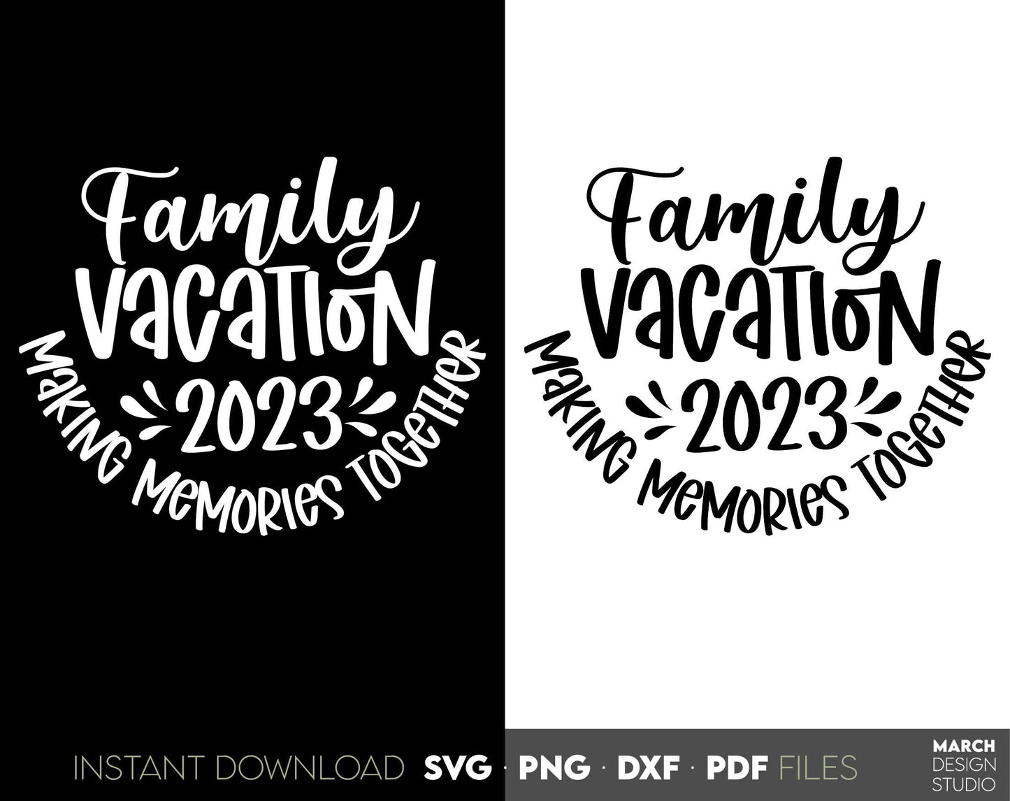 Family vacation 2024 shirt design. SVG PNG DXF PDF EPS files included. Compatible with Cricut, Silhouette or other equipment. Cut from vinyl, use for sublimation or laser cut projects. Buy now for a good price and enjoy!