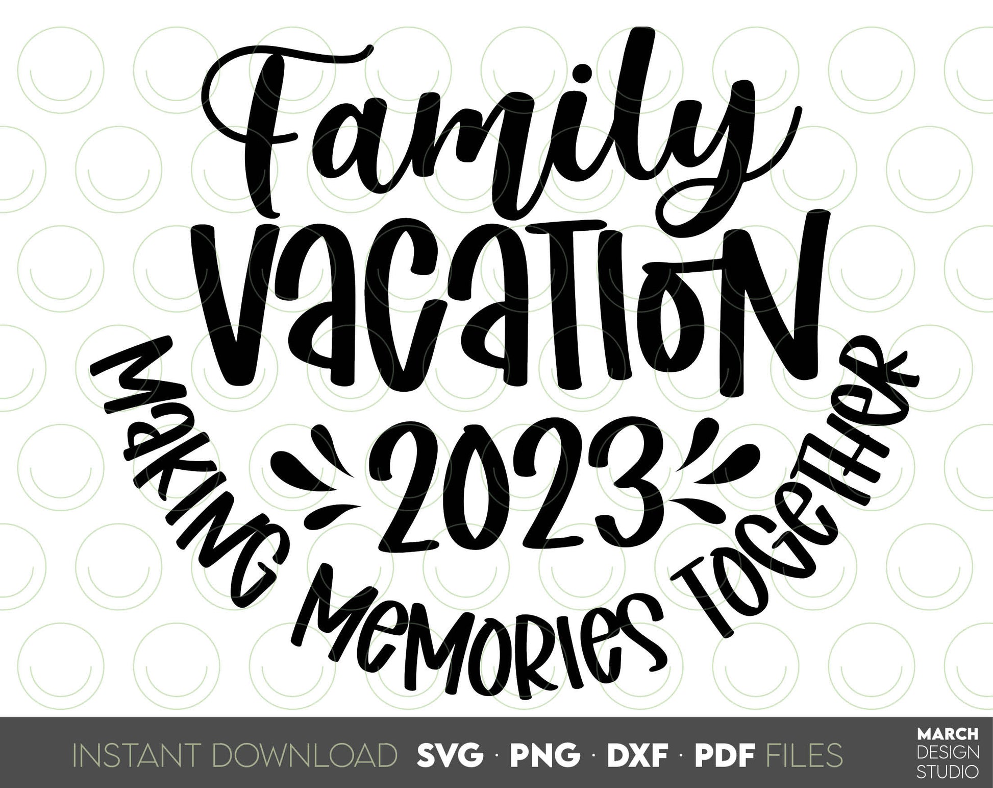 Family vacation 2024 shirt design. SVG PNG DXF PDF EPS files included. Compatible with Cricut, Silhouette or other equipment. Cut from vinyl, use for sublimation or laser cut projects. Buy now for a good price and enjoy!