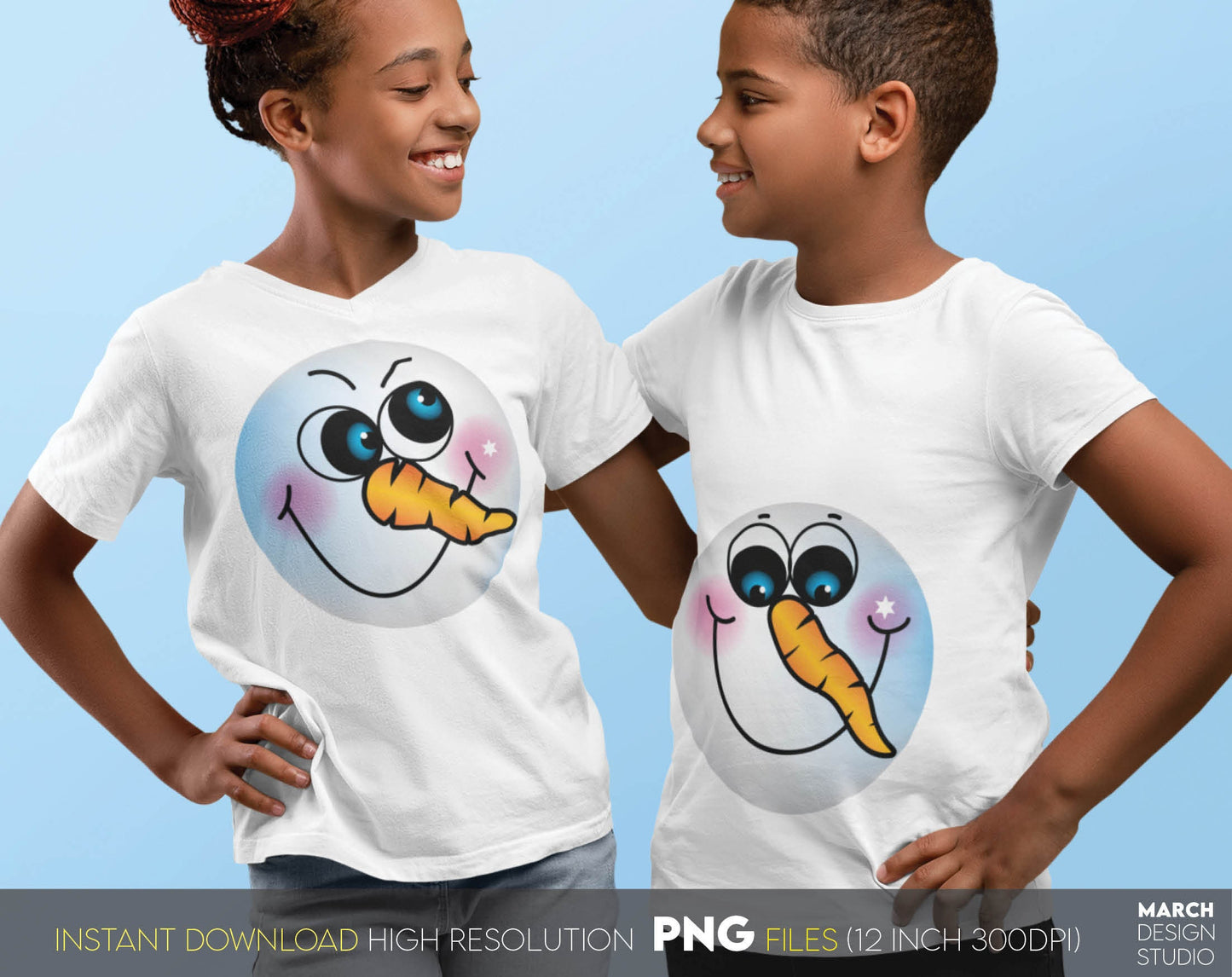 Snowman face PNG bundle for Your Christmas sublimation projects. Buy now and enjoy!