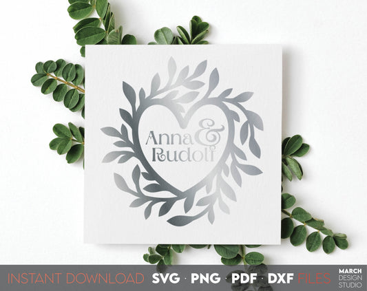 Wedding sign for Mr and Mrs gift ideas. SVG, PNG, PDF, DXF files included. Compatible with Cricut, Silhouette or other machines. Cut from vinyl, use for sublimation or laser cut or grave projects. Buy now for a good price and enjoy!