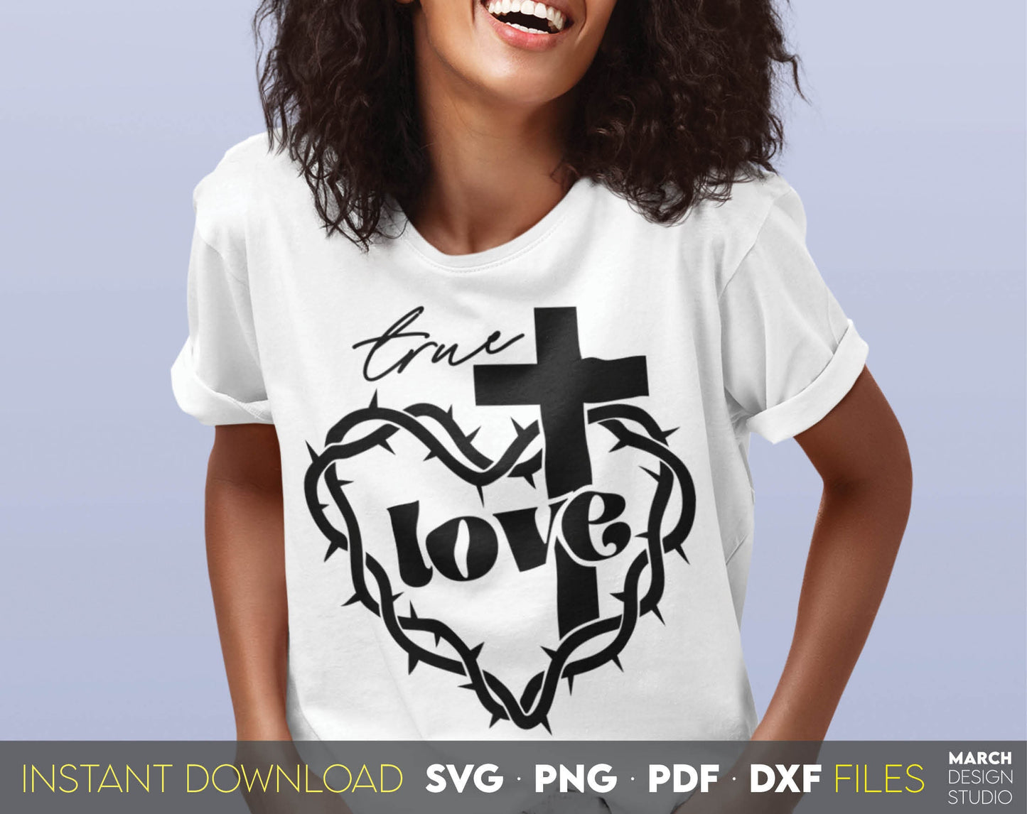 True Love and trusting God. Inspirational and religious quote for Your gift ideas. SVG, PNG, PDF and DXF files included. Use for cutting from vinyl, sublimation or laser cut projects. Compatible with Cricut, Silhouette and other equipment. Buy now!