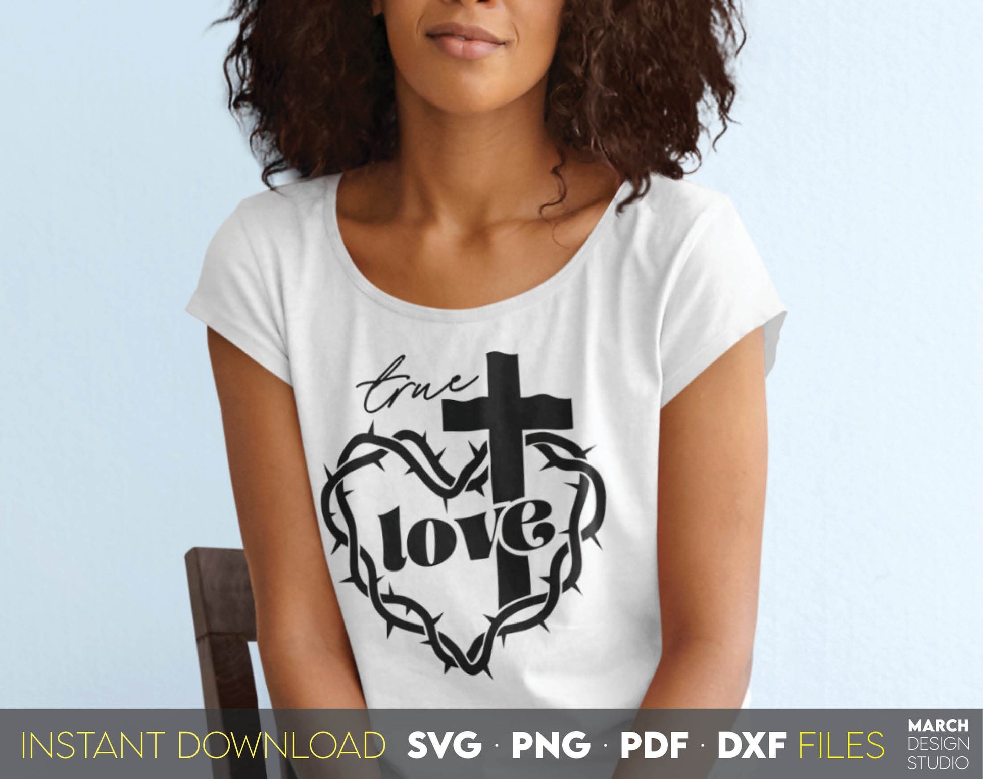 True Love and trusting God. Inspirational and religious quote for Your gift ideas. SVG, PNG, PDF and DXF files included. Use for cutting from vinyl, sublimation or laser cut projects. Compatible with Cricut, Silhouette and other equipment. Buy now!