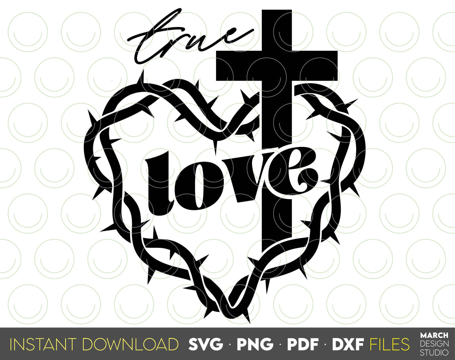 True Love and trusting God. Inspirational and religious quote for Your gift ideas. SVG, PNG, PDF and DXF files included. Use for cutting from vinyl, sublimation or laser cut projects. Compatible with Cricut, Silhouette and other equipment. Buy now!