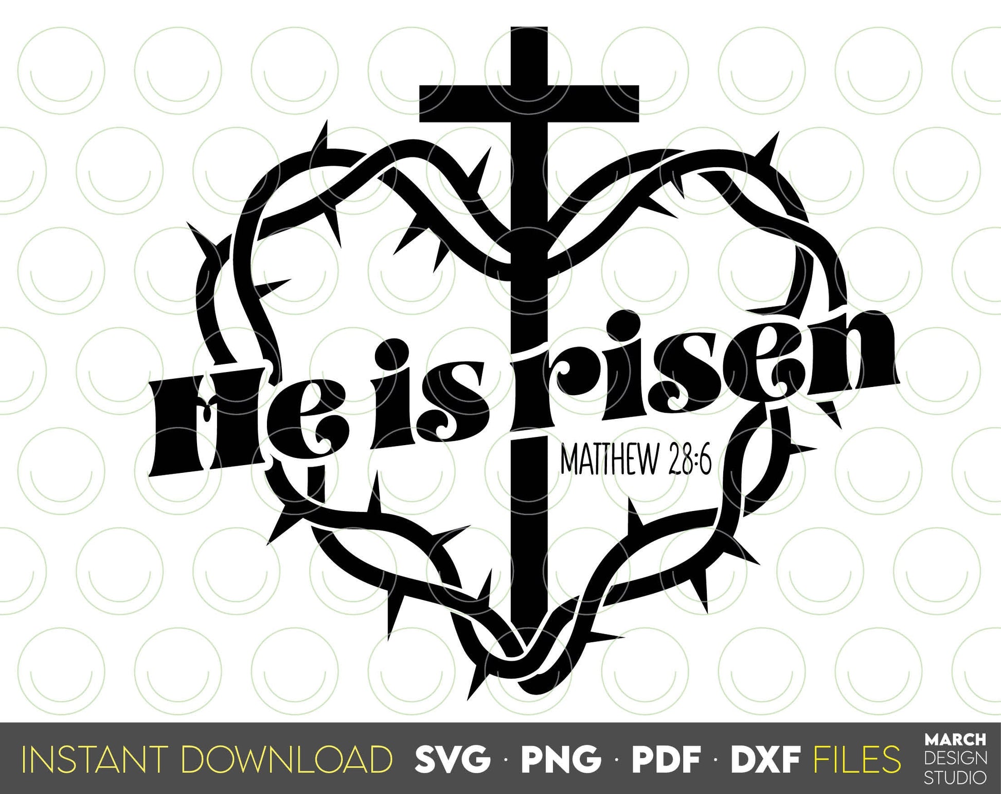 He is Risen and trusting God. Inspirational and religious quote for Your gift ideas. SVG, PNG, PDF and DXF files included. Use for cutting from vinyl, sublimation or laser cut projects. Compatible with Cricut, Silhouette and other equipment. Buy now!