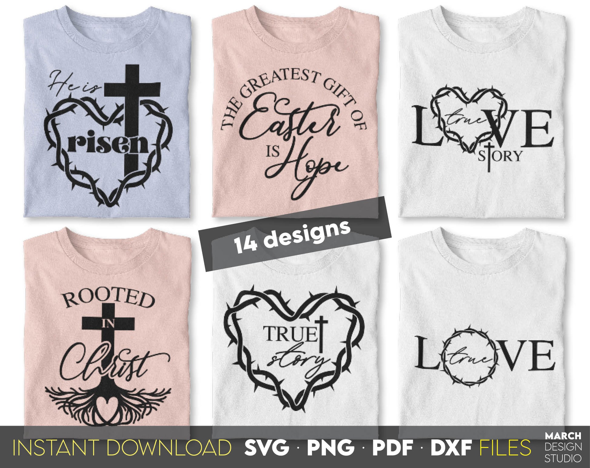 Christian quotes bundle for Your shirts, mugs, pillows, tumblers or other. SVG, PNG, PDF, DXF files included. Cut from vinyl, use for sublimation or laser cut / grave projects. Compatible with Cricut, Silhouette, Glowforge or other equipment. Buy now