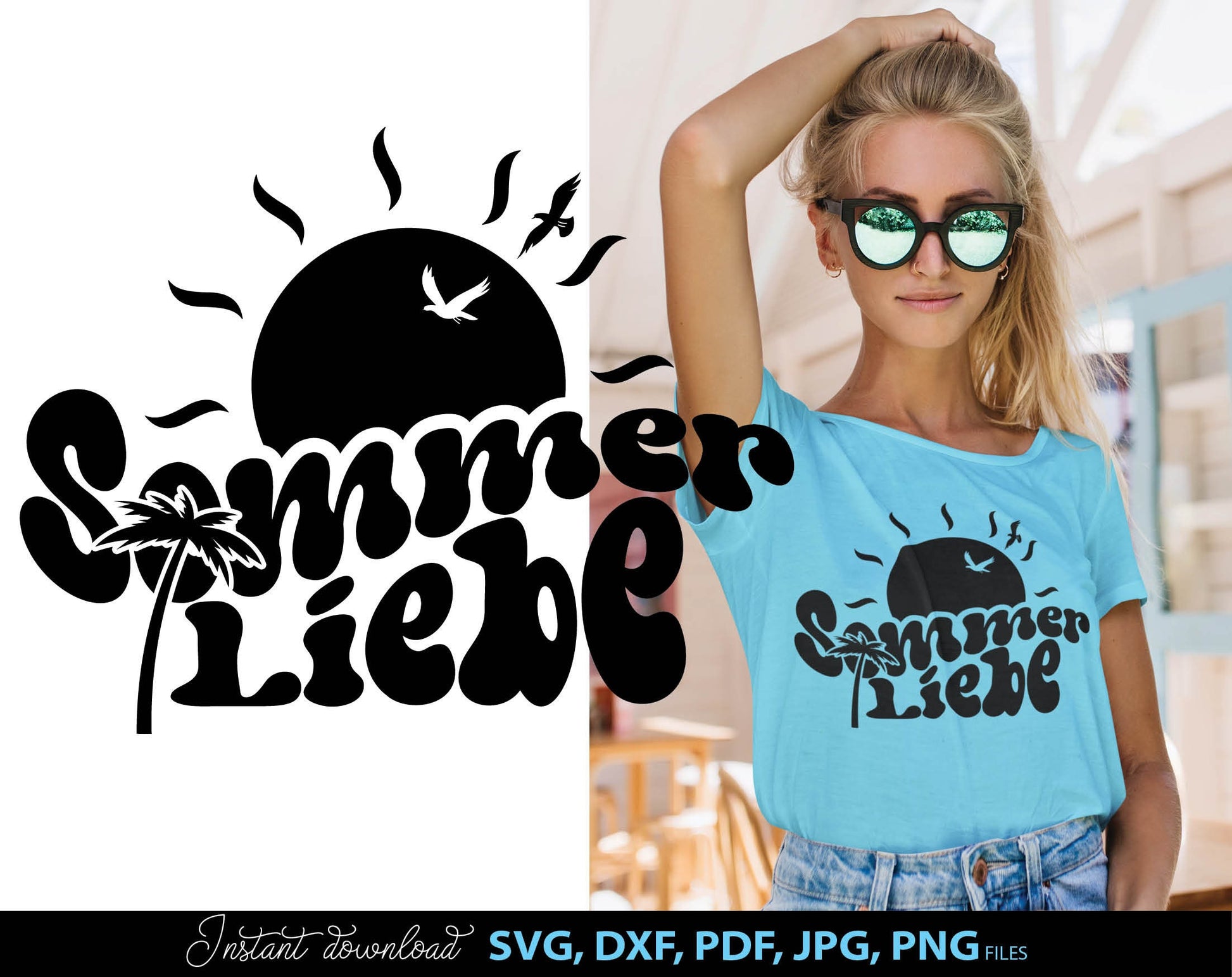 This German Sommer plotter file Bundle will help you create a unique designs for your summer vacation projects. All Plotter Cut Files come with Svg, Dxf, Png, Pdf and Jpg files.
This bundle includes holiday and beach design templates ready to use.