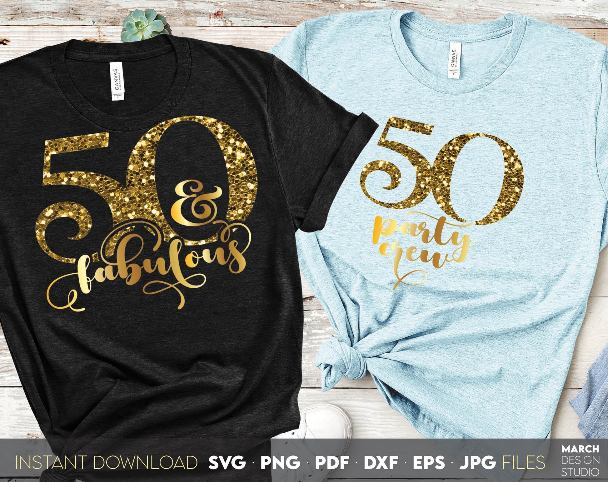 Set of 50 and fabulous Birthday and party crew shirt designs for cutting from vinyl and glittered PNG included for Your sublimation projects. SVG, PDF, JPG, EPS, DXF files included as well. Compatible with Cricut, Silhouette and other machines.