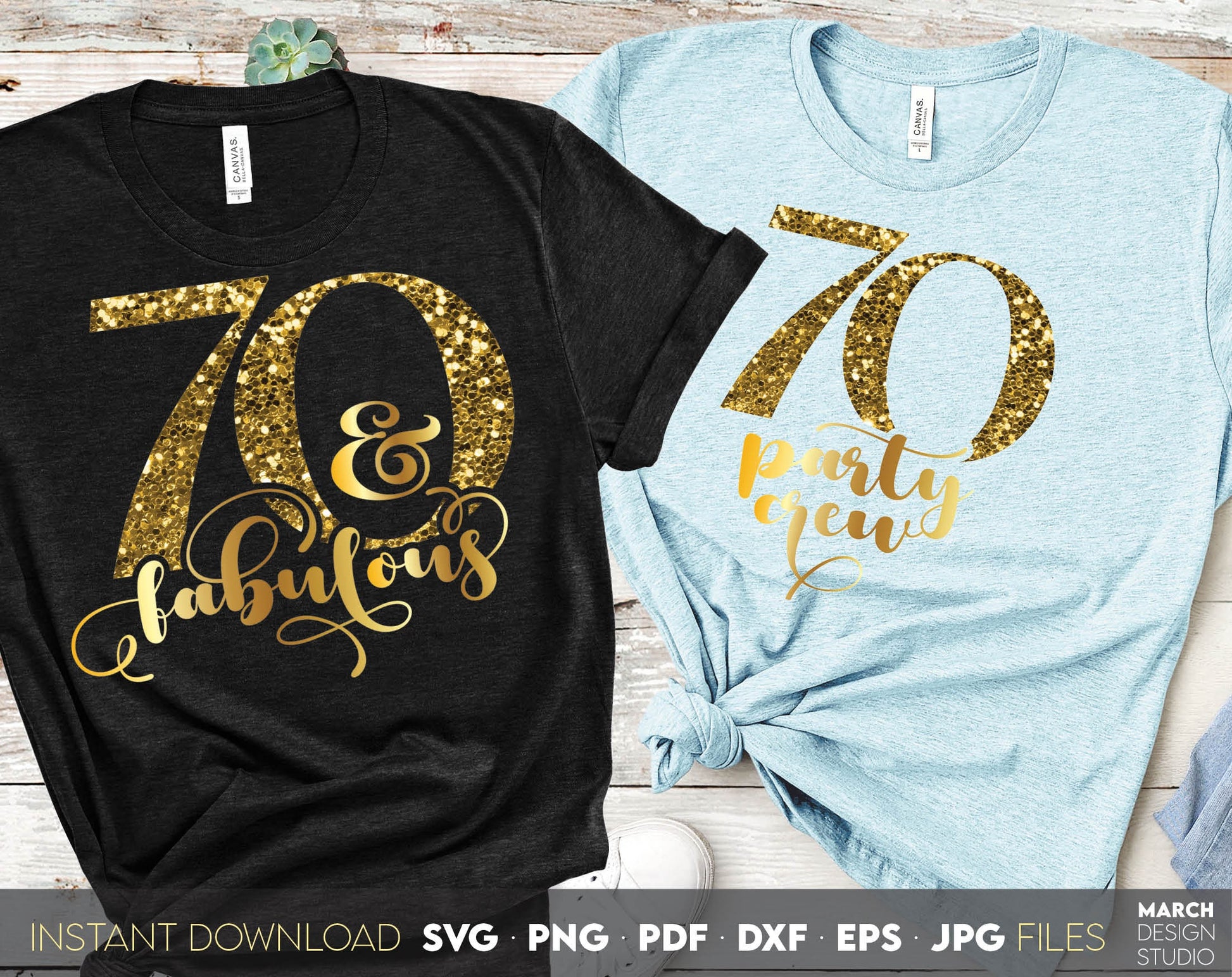 Set of 70 and fabulous Birthday and party crew shirt designs for cutting from vinyl and glittered PNG included for Your sublimation projects. SVG, PDF, JPG, EPS, DXF files included as well. Compatible with Cricut, Silhouette and other machines.