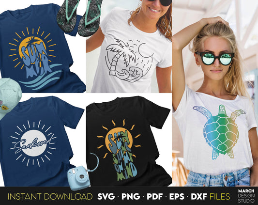 Family vacation bundle for your family summer trip matching shirts. SVG, PNG, PDF, EPS, DXF files included. Cut from vinyl, use for sublimation or laser cut/ grave projects. Compatible with Cricut, Silhouette or other equipment. Buy now and enjoy!