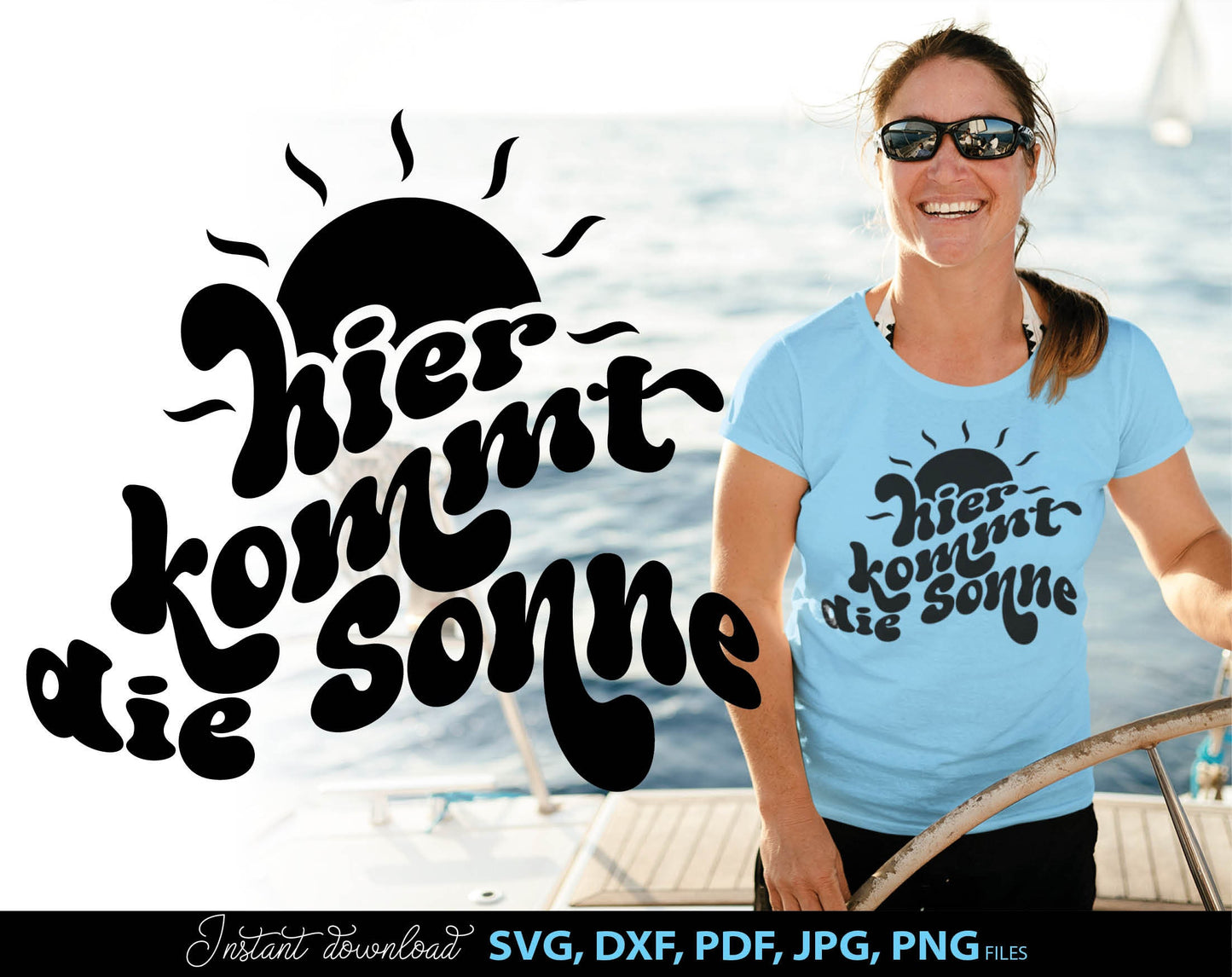 This German Sommer plotter file Bundle will help you create a unique designs for your summer vacation projects. All Plotter Cut Files come with Svg, Dxf, Png, Pdf and Jpg files.
This bundle includes holiday and beach design templates ready to use.