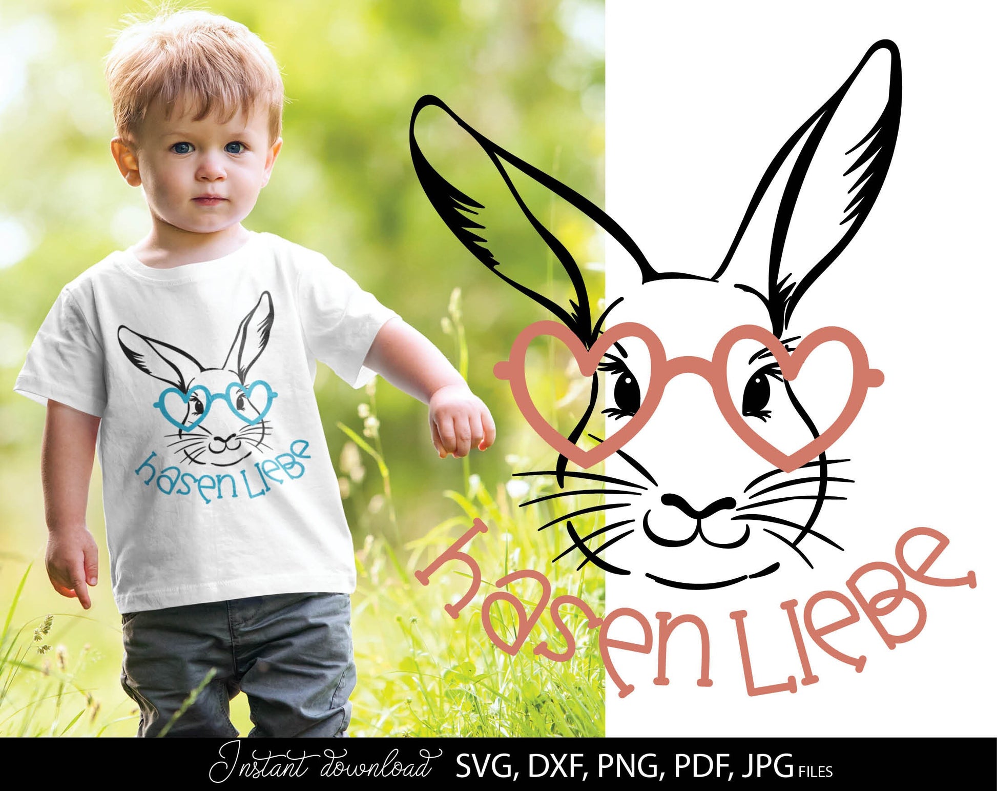 German Oster Plotter File Hasen Liebe Bunny Silhouette SVG PNG DXF EPS PDF included. Use for cutting from vinyl, sublimation or laser cut projects. Compatible with Cricut, Silhouette or Glowforge equipment. Buy now for a good price and enjoy!