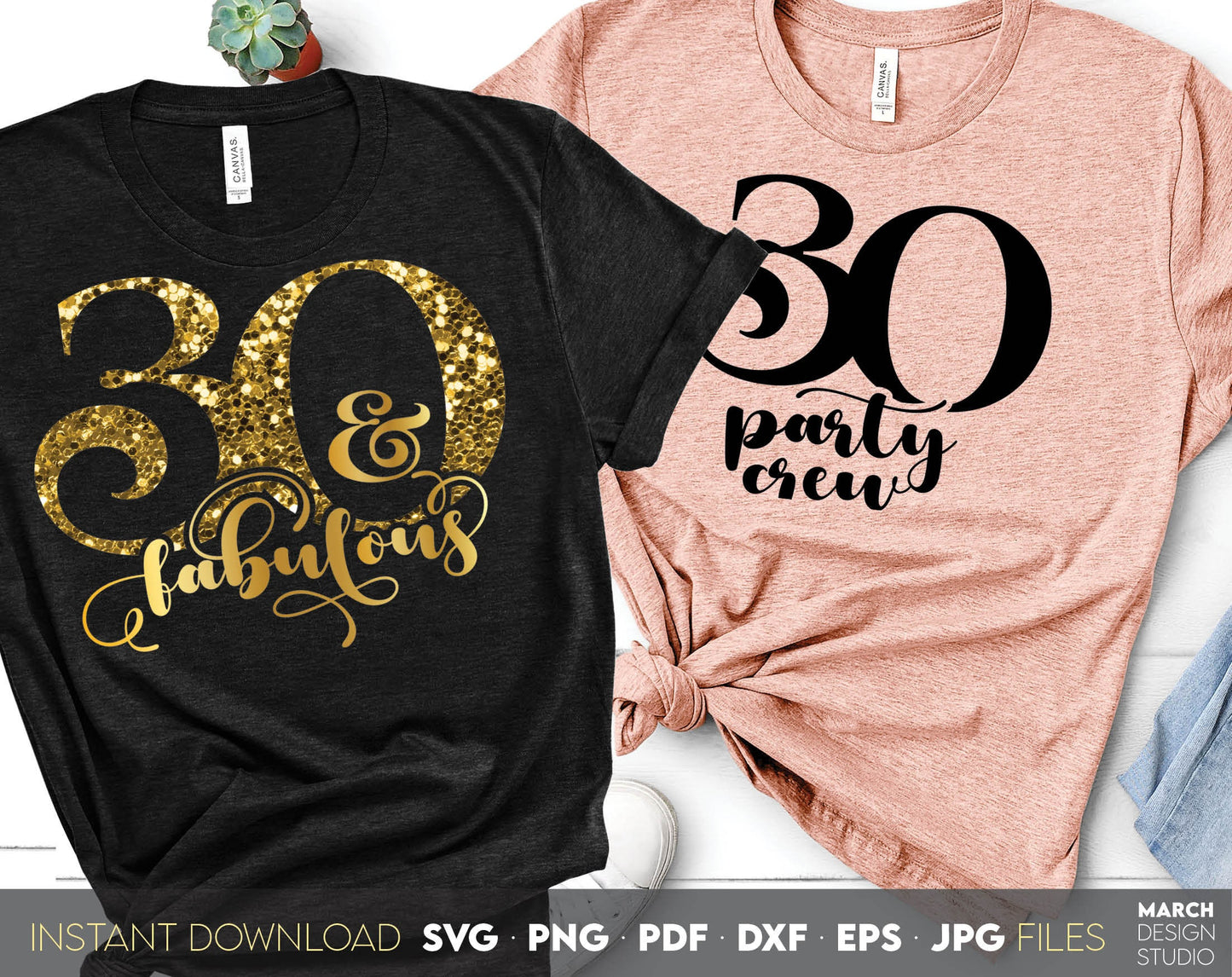 Set of 30 and fabulous Birthday and party crew shirt designs for cutting from vinyl and glittered PNG included for Your sublimation projects. SVG, PDF, JPG, EPS, DXF files included as well. Compatible with Cricut, Silhouette and other machines. Buy!!