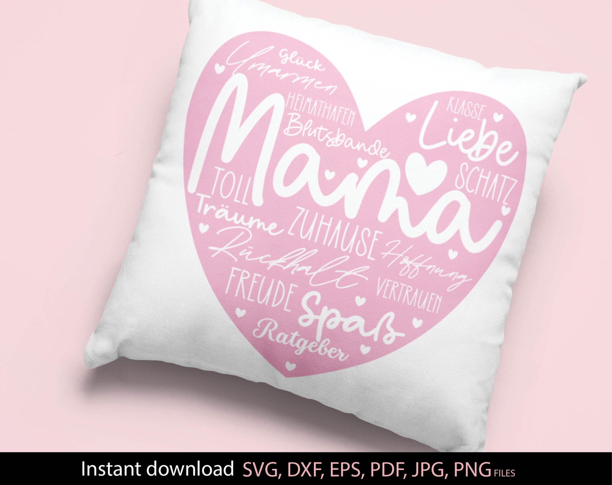 Die Beste Mama und Die Beste Oma plotter files. SVG, DXF, EPS, PNG files included. Cut from vinyl, or use for sublimation or laser cut / grave projects. Compatible with Cricut, Silhouette or other equipment. Buy now fpr a good price and enjoy!