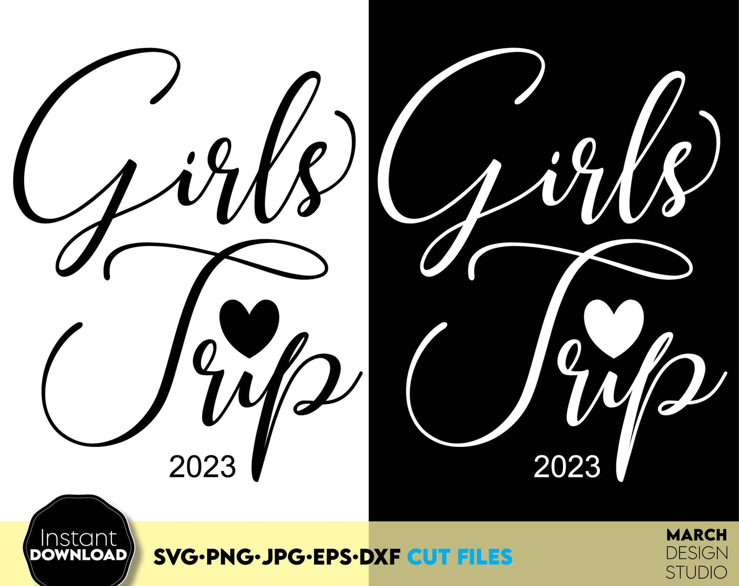 Girls Trip shirt design for besties summer trip. SVG, PNG, JPG, EPS, DXF files included. Cut from vinyl, use for sublimation or laser cut or grave projects. Compatible with Cricut, Silhouette or other machines. But now for a good price and enjoy!