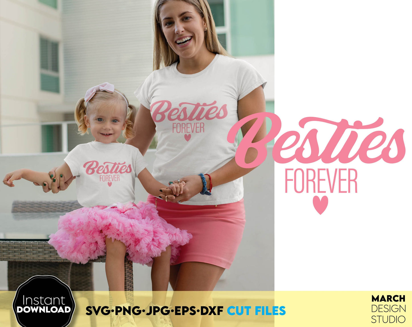 Besties design for You and Your Bestie as well. SVG, PNG, JPG, EPS, DXF files included. Cut from vinyl, use for sublimation or laser cut projects. Compatible with Cricut, Silhouette or other machines. Buy now for a good price and enjoy! Girls trip?