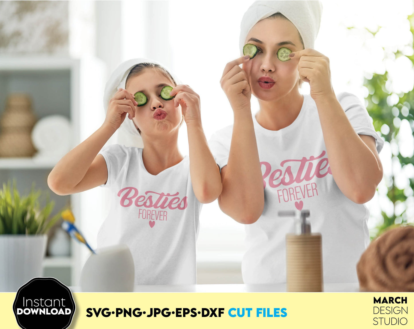 Besties design for You and Your Bestie as well. SVG, PNG, JPG, EPS, DXF files included. Cut from vinyl, use for sublimation or laser cut projects. Compatible with Cricut, Silhouette or other machines. Buy now for a good price and enjoy! Girls trip?