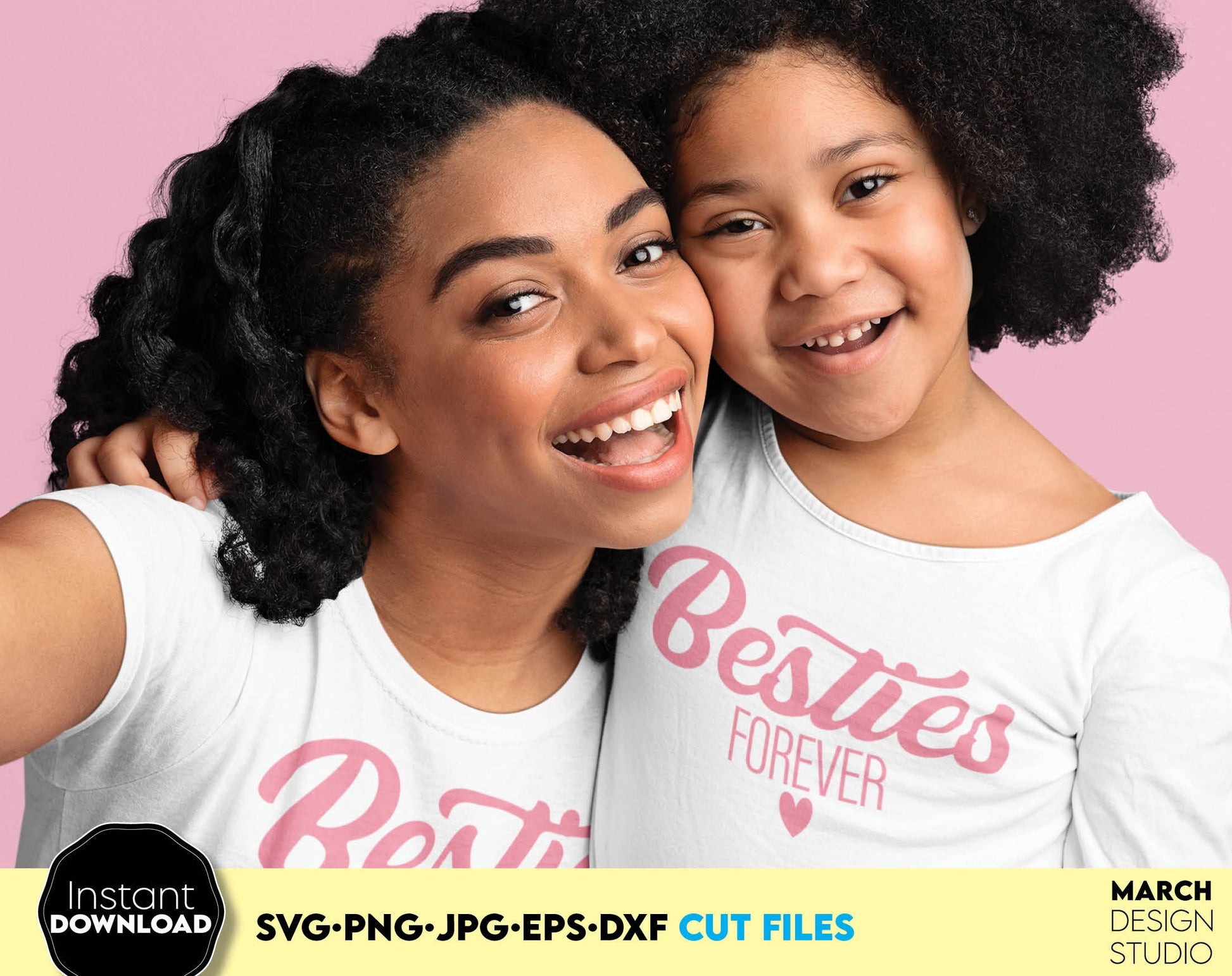 Besties design for You and Your Bestie as well. SVG, PNG, JPG, EPS, DXF files included. Cut from vinyl, use for sublimation or laser cut projects. Compatible with Cricut, Silhouette or other machines. Buy now for a good price and enjoy! Girls trip?