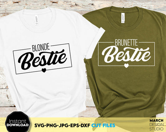 Besties design for You and Your Bestie as well. SVG, PNG, JPG, EPS, DXF files included. Cut from vinyl, use for sublimation or laser cut projects. Compatible with Cricut, Silhouette or other machines. Buy now for a good price and enjoy! Girls trip?