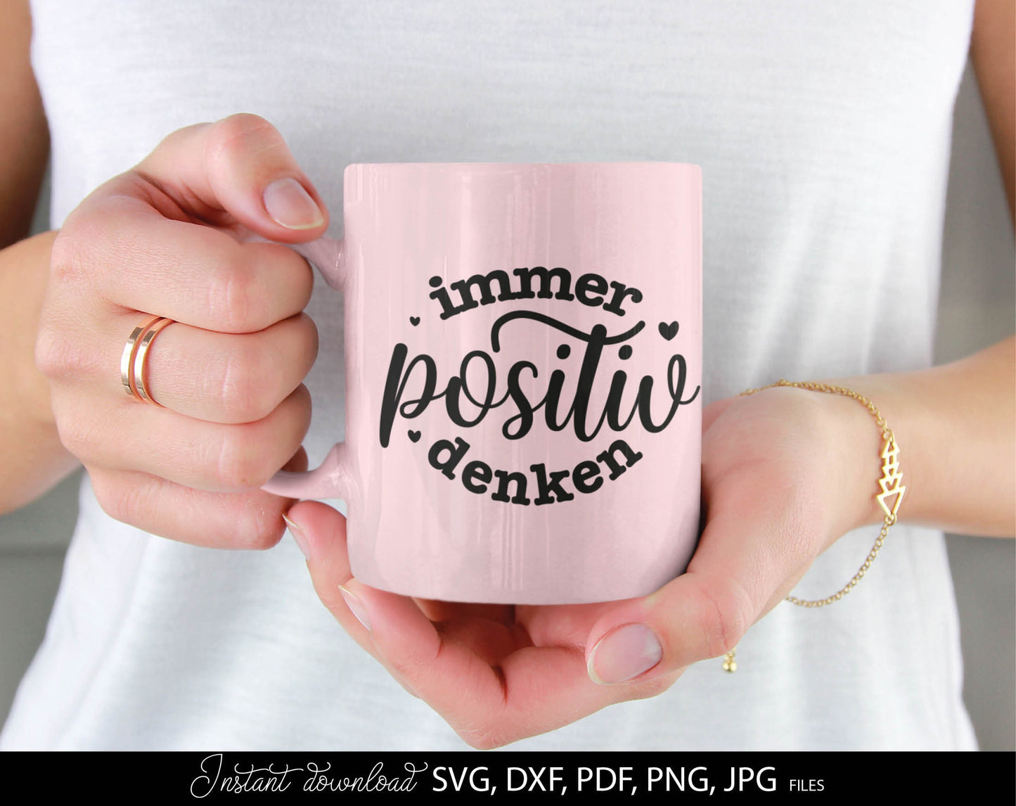 German positive and motivation quotes Plotter File SVG, PNG DXF and PDF files included. Compatible with Cricut, Silhouette, Glowforge or other machines. Use for sublimation or laser cut projects as well. Buy now and enjoy! Discount prices available.