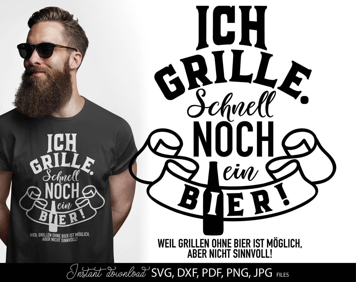 German plotter file for German Grill Papa. SVG DXF PDF PNG JPG files included. Cut from vinyl, use for sublimation or laser cut projects. Great gift for papa. Compatible with Cricut, Silhouette or other machines. Buy now for a good price and enjoy!