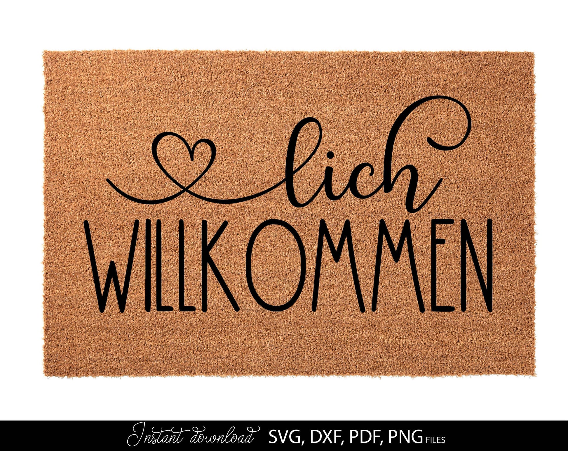 German Willkommen Plotter File Svg Bundle. SVG DXF PDF PNG files included. Compatible with Cricut, Silhouette or other equipment. Cut from vinyl, use for sublimation or laser cut or grave projects as well. Buy now for a good price and enjoy!