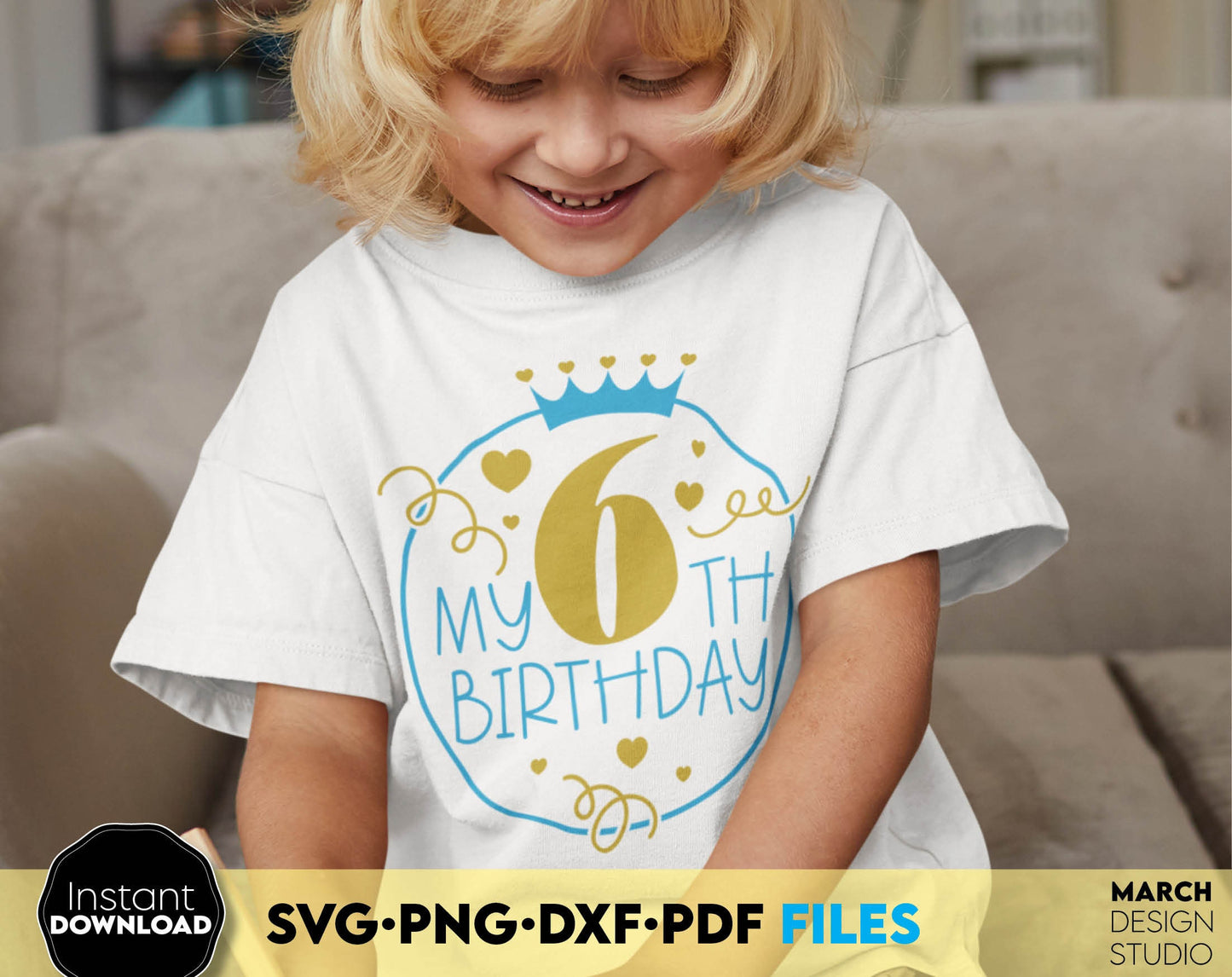 Kids Birthday numbers 1 - 10 for Your Boys and Girls Birthday shirts. SVG, PNG, DXF, PDF files included. Cut from vinyl, use for sublimation or laser cut / grave projects. Compatible with Cricut, Silhouette or other equipment. Buy now and enjoy!