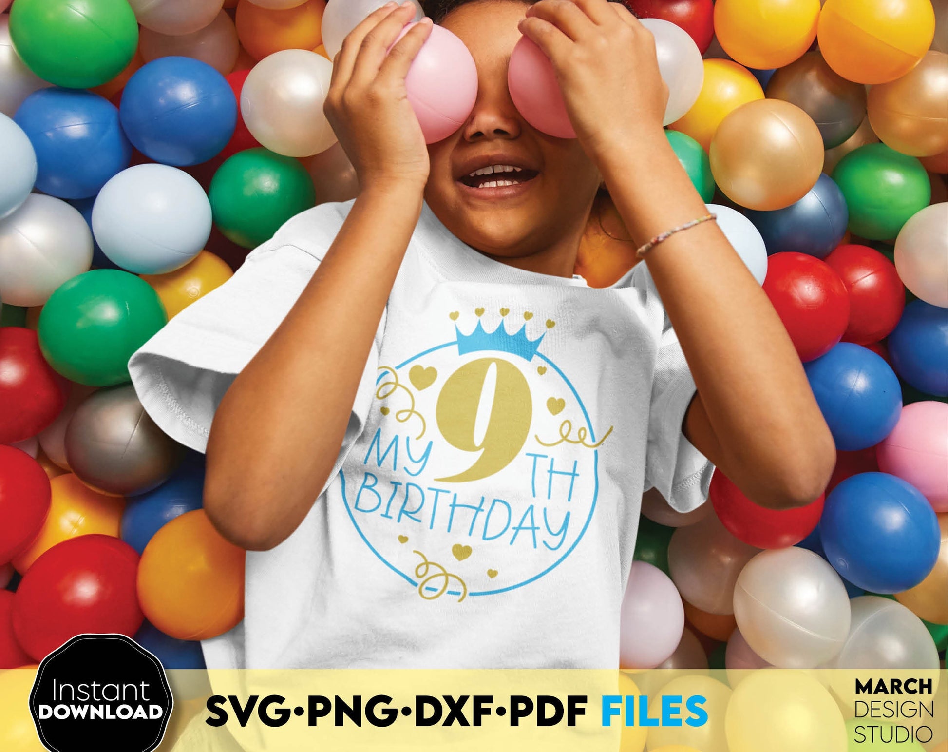 Kids Birthday numbers 1 - 10 for Your Boys and Girls Birthday shirts. SVG, PNG, DXF, PDF files included. Cut from vinyl, use for sublimation or laser cut / grave projects. Compatible with Cricut, Silhouette or other equipment. Buy now and enjoy!