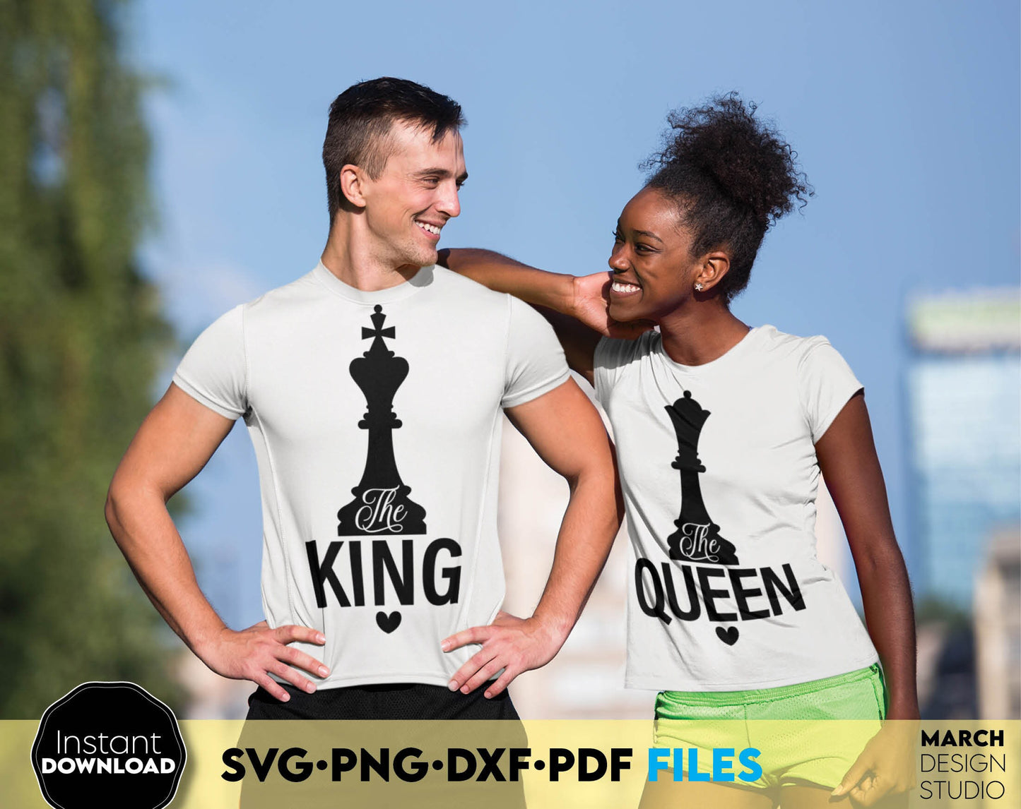 King and Queen Couple Shirts designs, you can use them to surprise and delight your loved ones in an important event.
King and Queen files allow you to use designs for your projects with Cricut, Silhouette or use as laser cut files. Buy now and enjoy