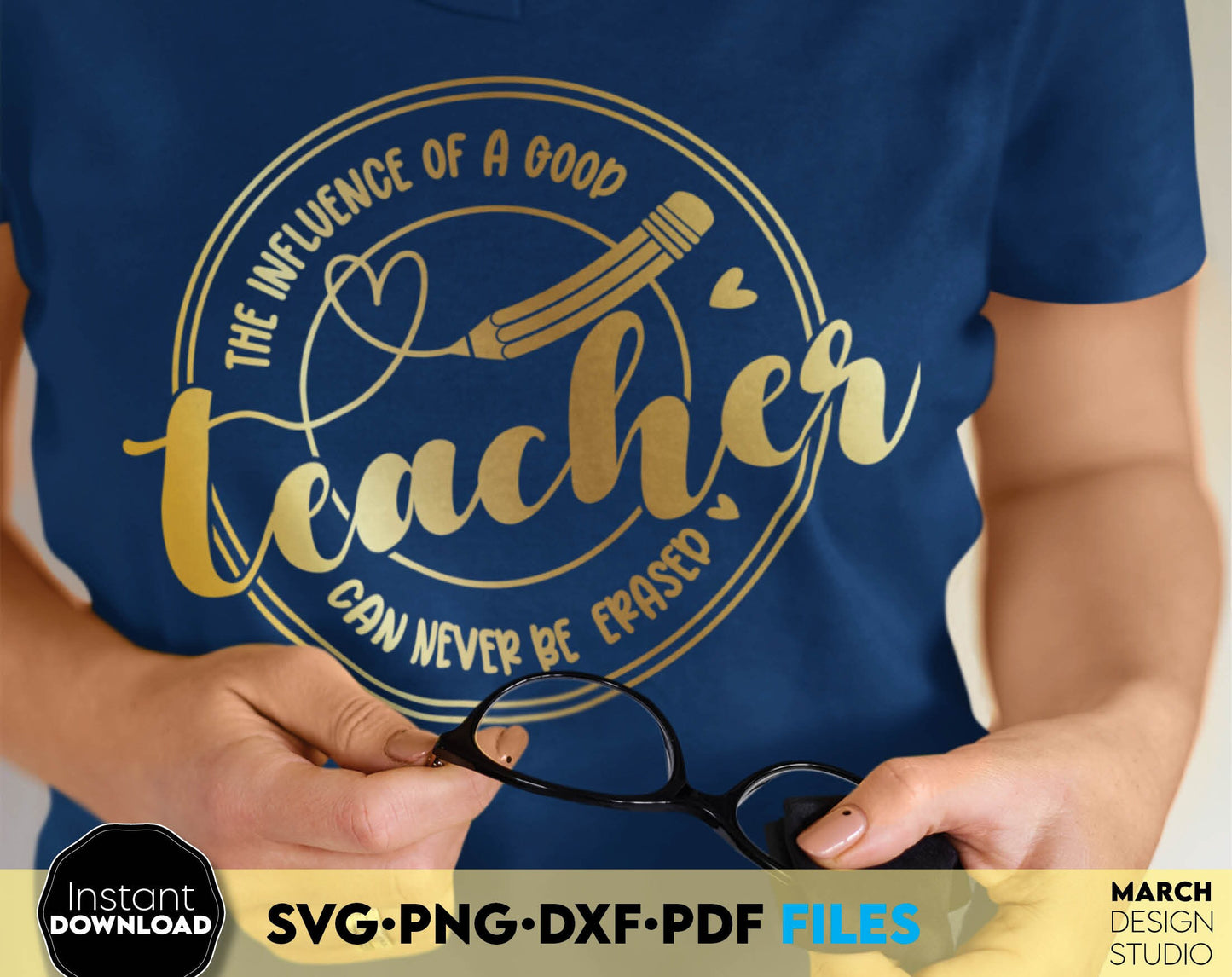 Influence of a good teacher gift idea. SVG PNG DXF PDF files for cricut, silhouette or other equipment. Cut from vinyl, use for sublimation or laser cut / grave projects. Buy now for a good price and enjoy Your favorite teacher.