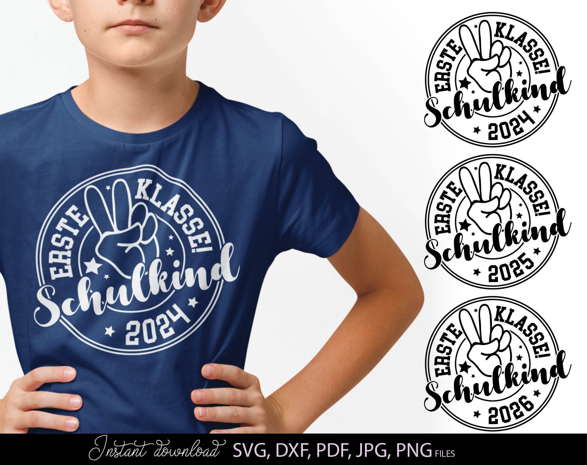 German Schulkind Plotter File SVG Bundle Great design for shirts, cups, etc. for teachers and students. SVG, DXF, EPS, PNG files included. Files compatible with cutting, sublimation, engraving and laser cutting machines. Buy now for a good price!